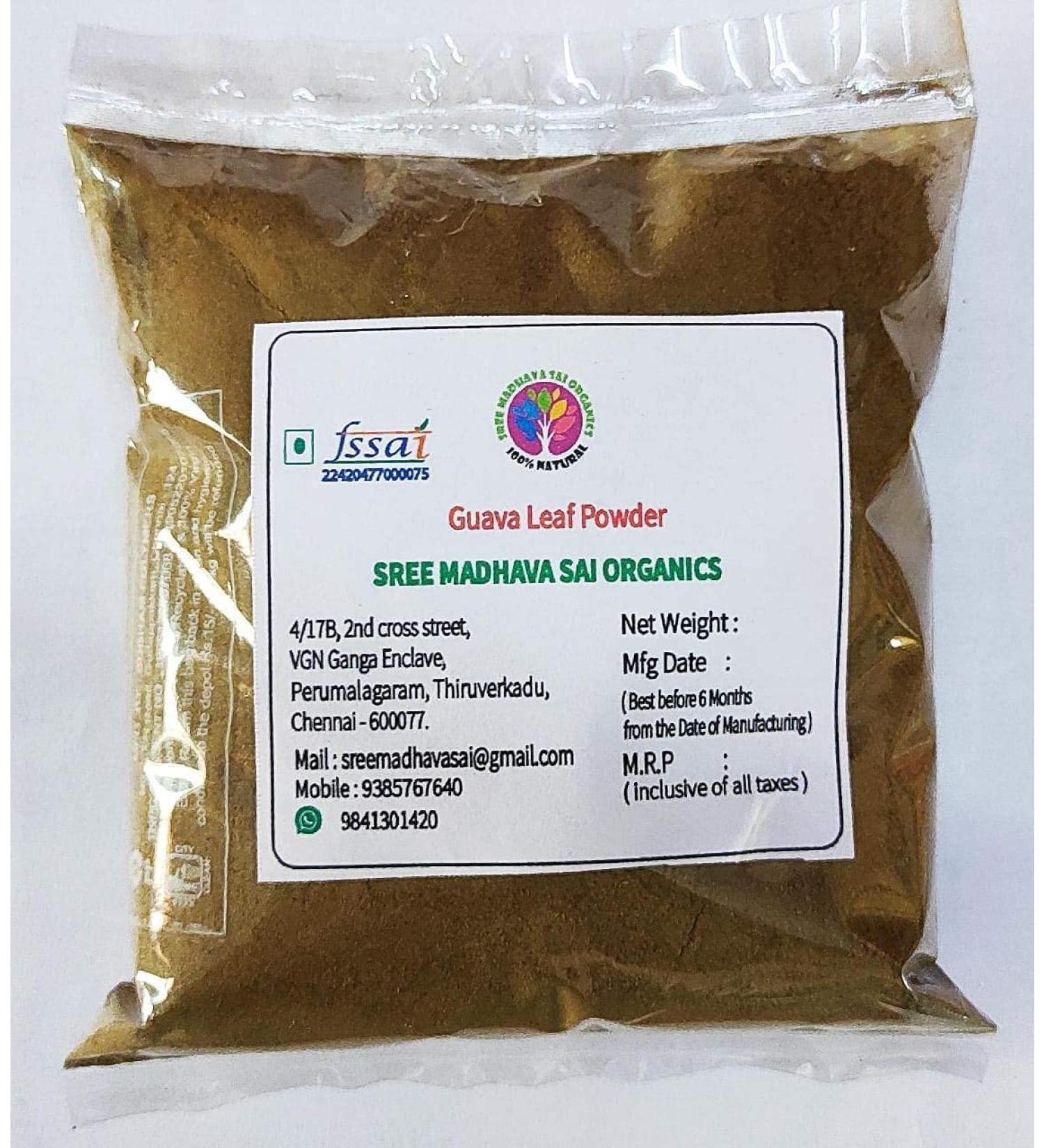 READ QURA SREE MADHAVA SAI Organics Guava Leaf Powder 100g Dried Leaf Pure 100 Natural Traditional Method Made No Preservatives - Buy Online on GoSupps.com