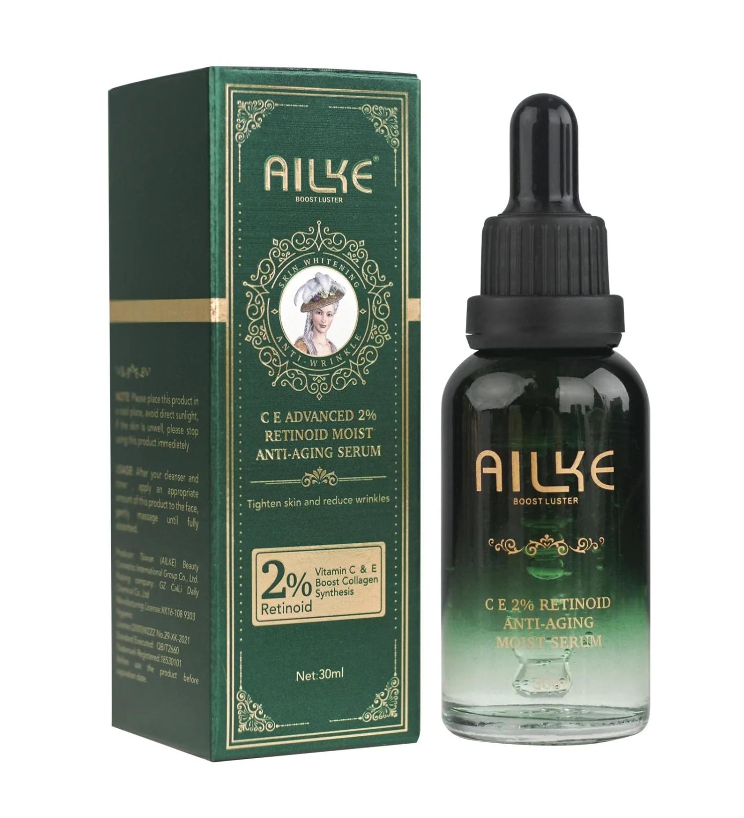 AILKE Advanced Vitamins C E 2% Retinol Moist Anti Aging Serum Brightening Skin Reduce Wrinkles & Dark Spots Age Spots Soft Smooth Skin 1 fl oz (Pack of 1) - Buy Online on GoSupps.com