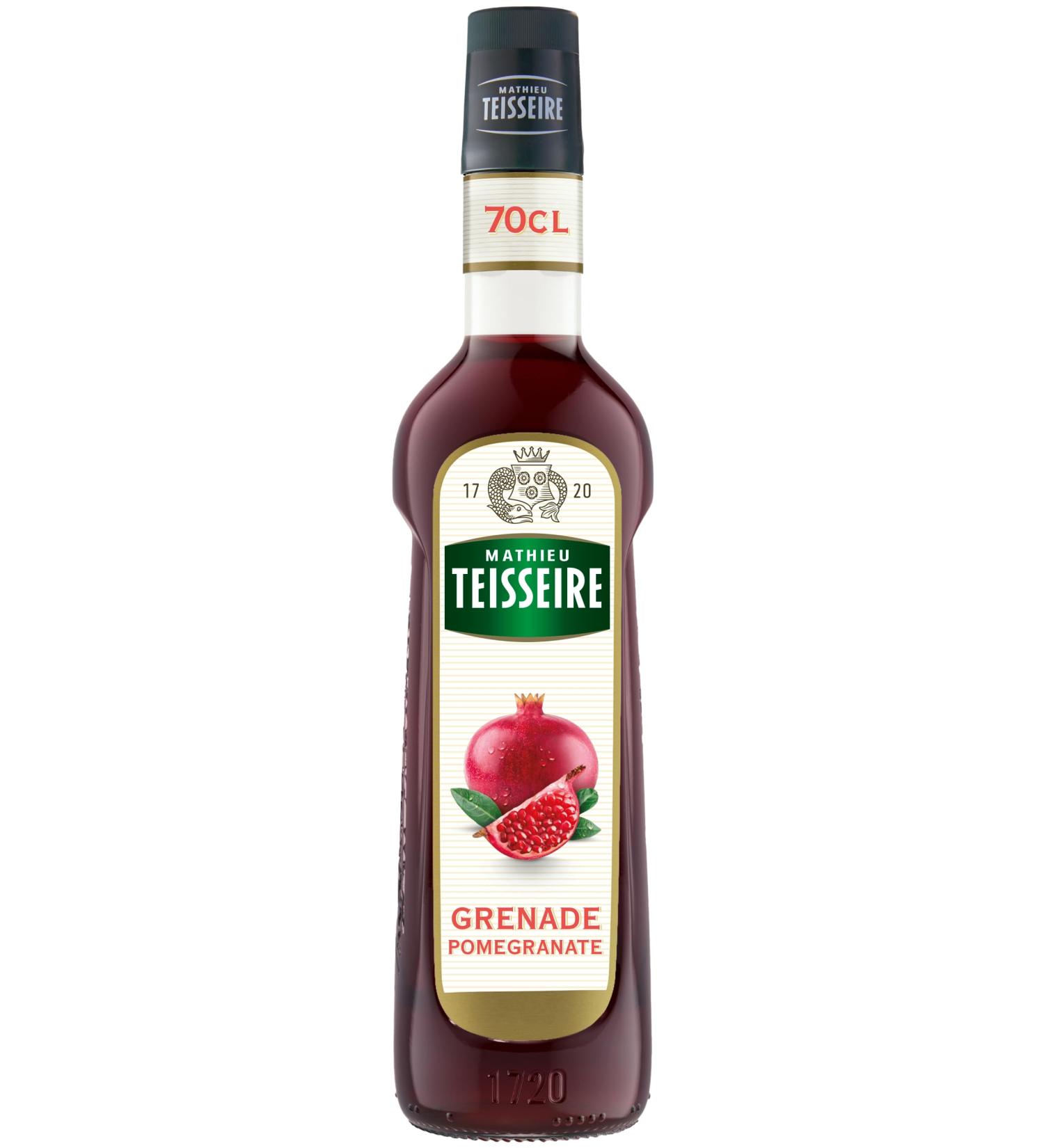 Mathieu Teisseire Pomegranate Syrup for drinks soft drinks cocktails with or without alcohol beers smoothies bottle - Buy Online on GoSupps.com