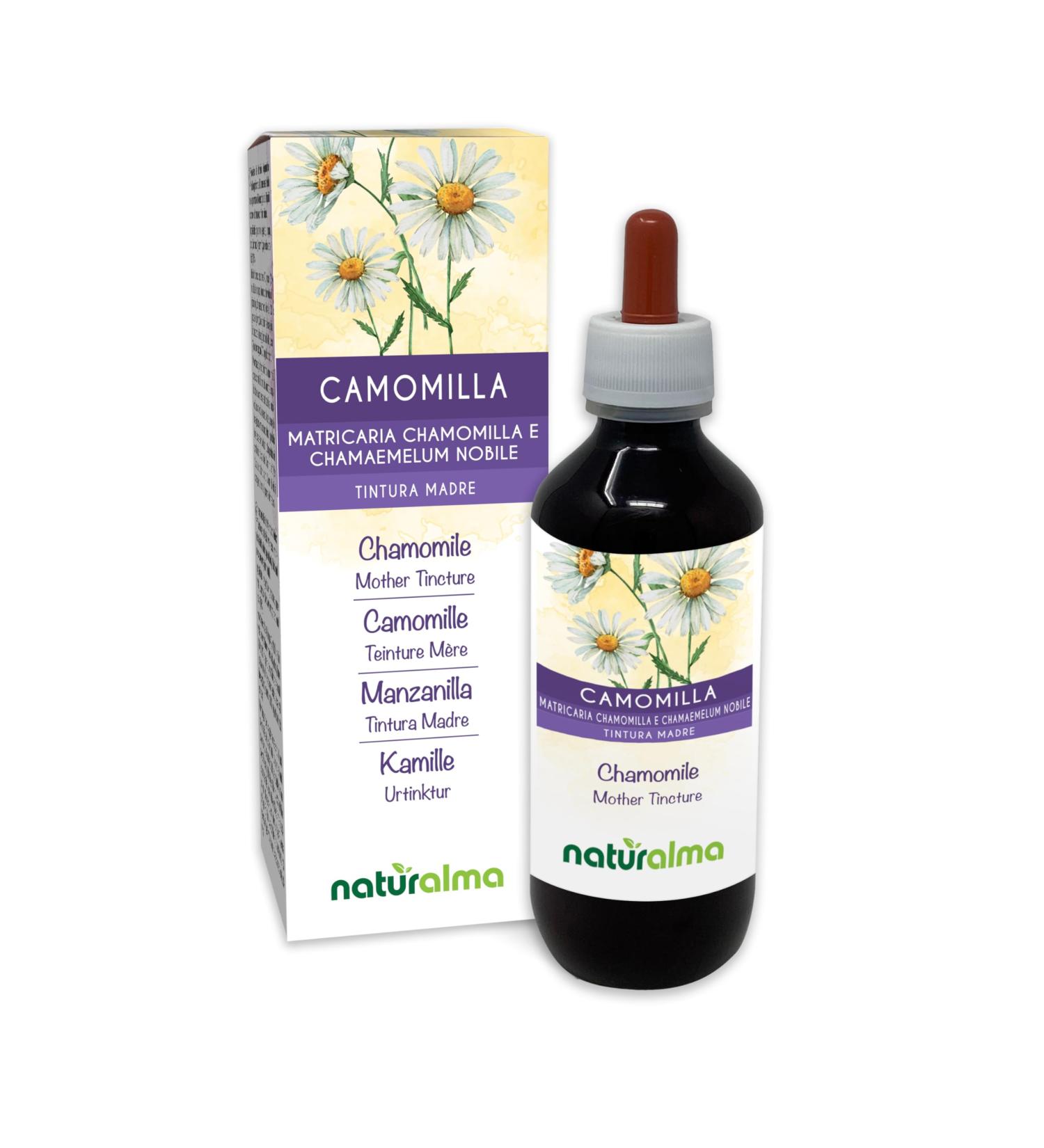 German & Roman Chamomile Flower Heads Mother Tincture 200ml - Alcohol-Free Liquid Extract Drops for Relaxation - Vegan Food Supplement by Naturalma - Buy Online on GoSupps.com