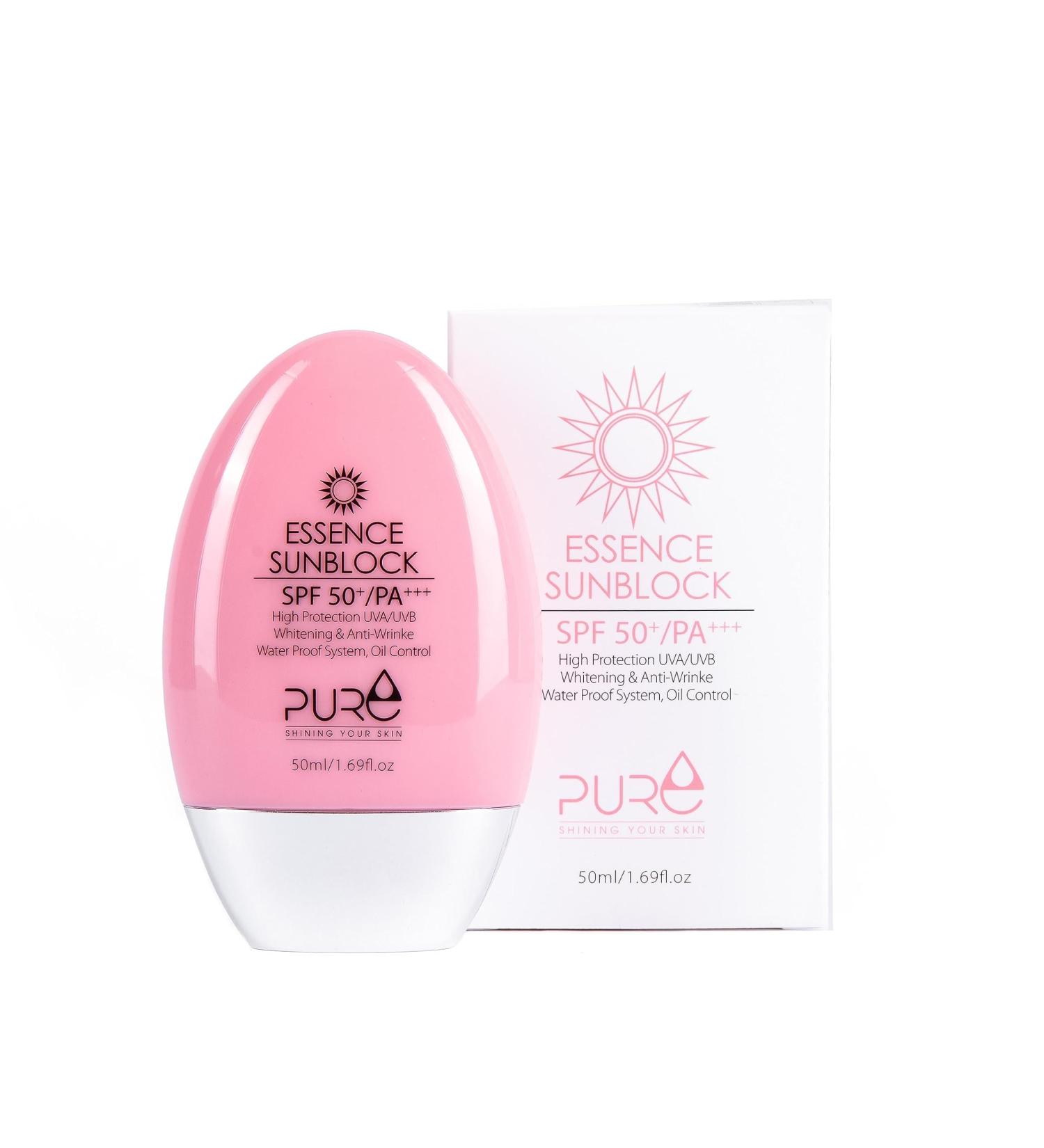 PURE Essence Sunblock SPF50 PA+++ - Brightening Waterproof & Oil Control - Korean Skincare - Buy Online on GoSupps.com