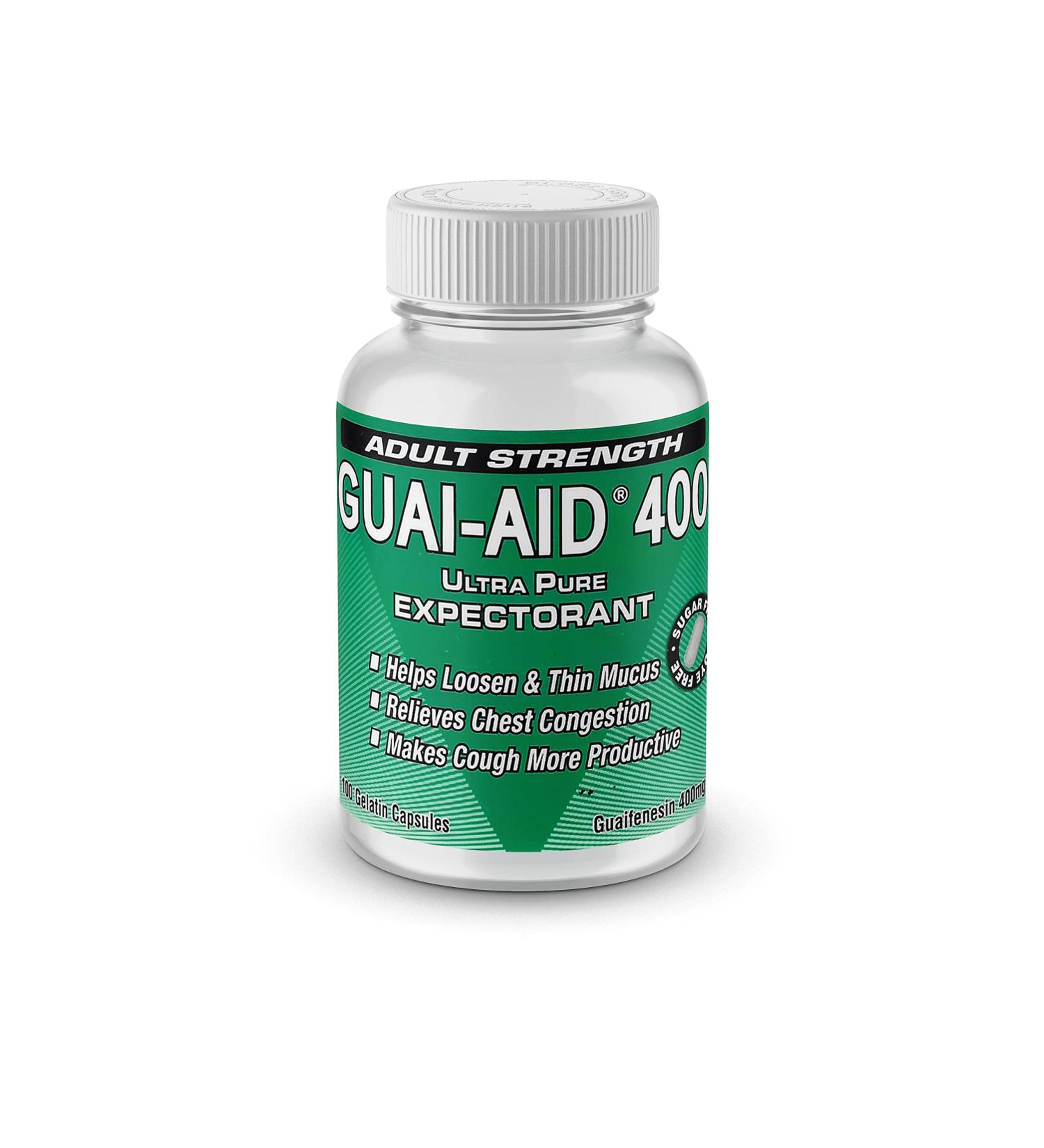 Buy 100 400 Ultra-Pure Guaifenesin Gelatin Capsules | Fast International Shipping | Premium Quality Supplements - Buy Online on GoSupps.com