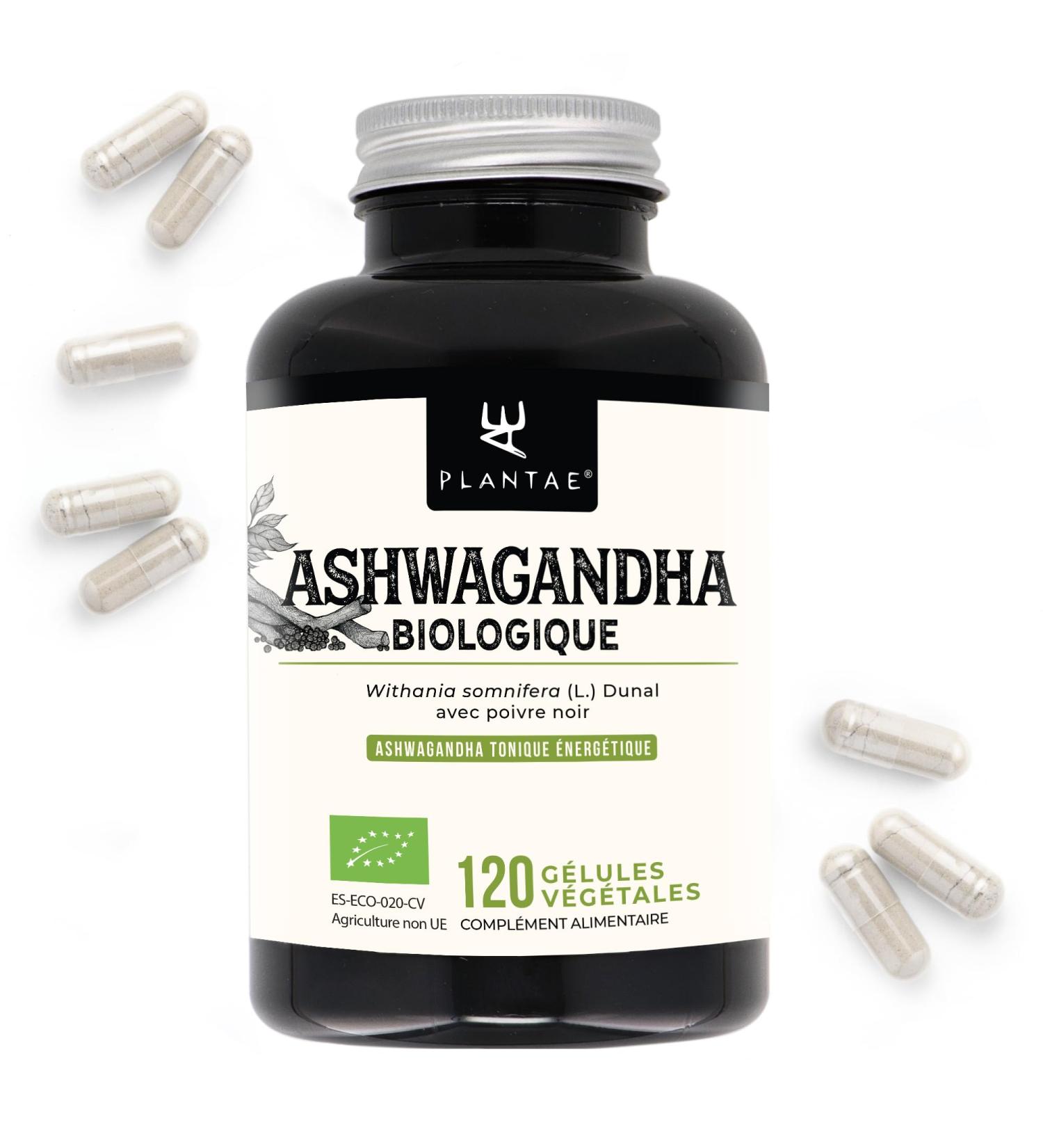  PLANTAE ASHWAGANDHA Organic KSM-66 Plant Capsules 120 Vegetable Capsules 5% Witanolide Content and Black Pepper Adaptogenic + Sleep + Anti-Stress + Energy - Buy Online on GoSupps.com