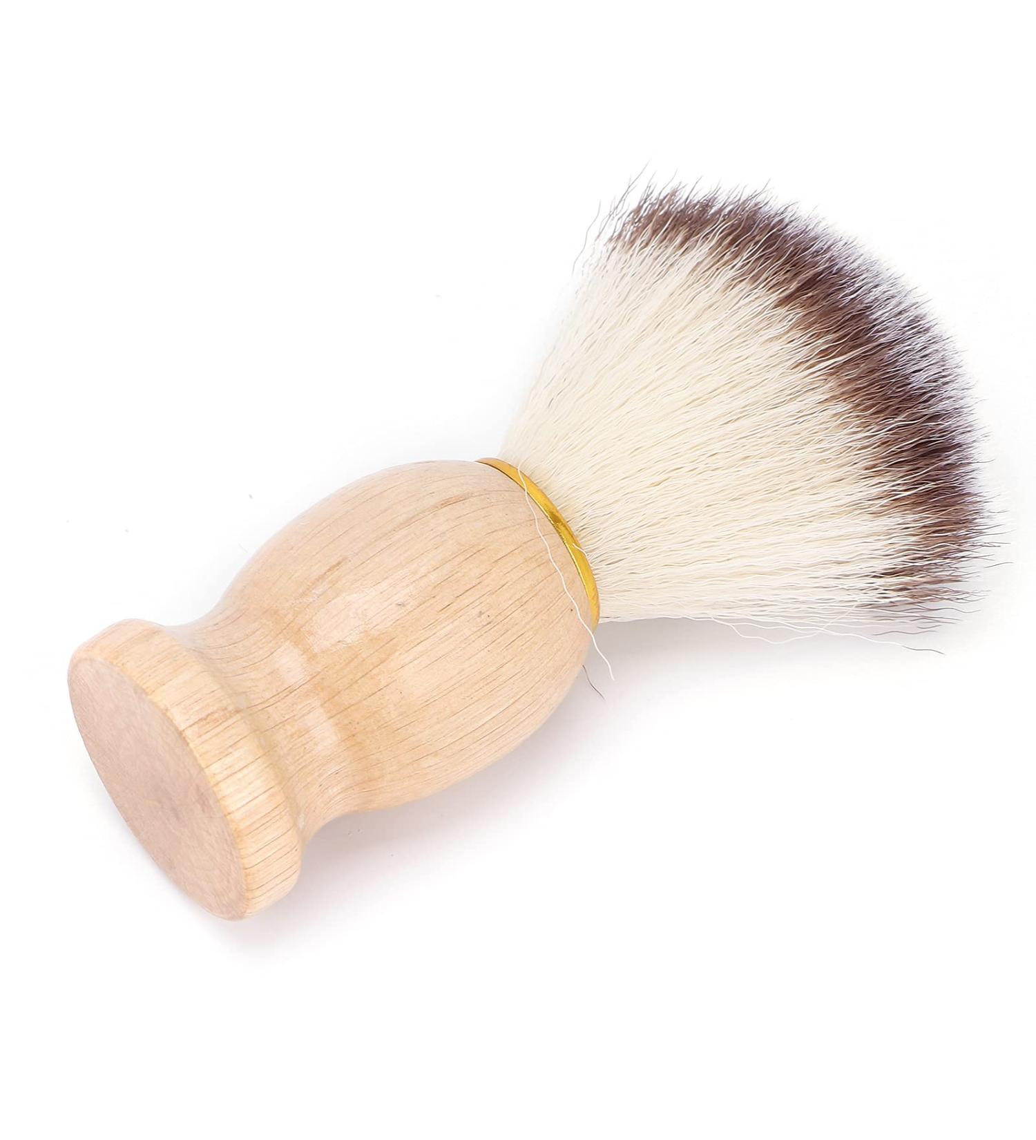 Premium Razor Brush - Soft Nylon & Wool Solid Wood Grip | Ideal for Rich Foam & Professional Beard Care - Buy Online on GoSupps.com