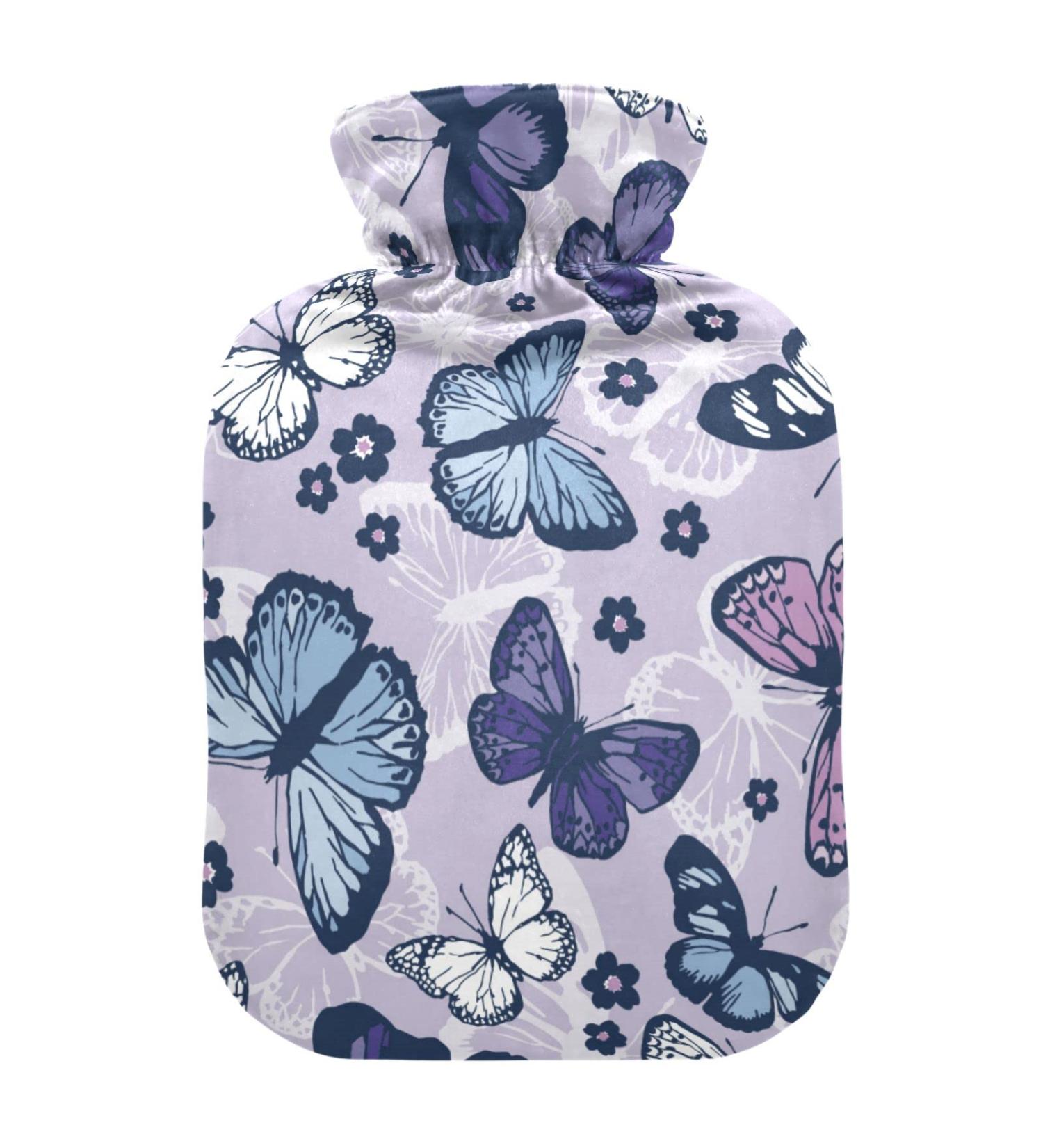 Buy Hot Water Bottles with Butterfly Cover - 2L Pain Relief & Bed Warmer for Sports Injuries | International Shipping - Buy Online on GoSupps.com