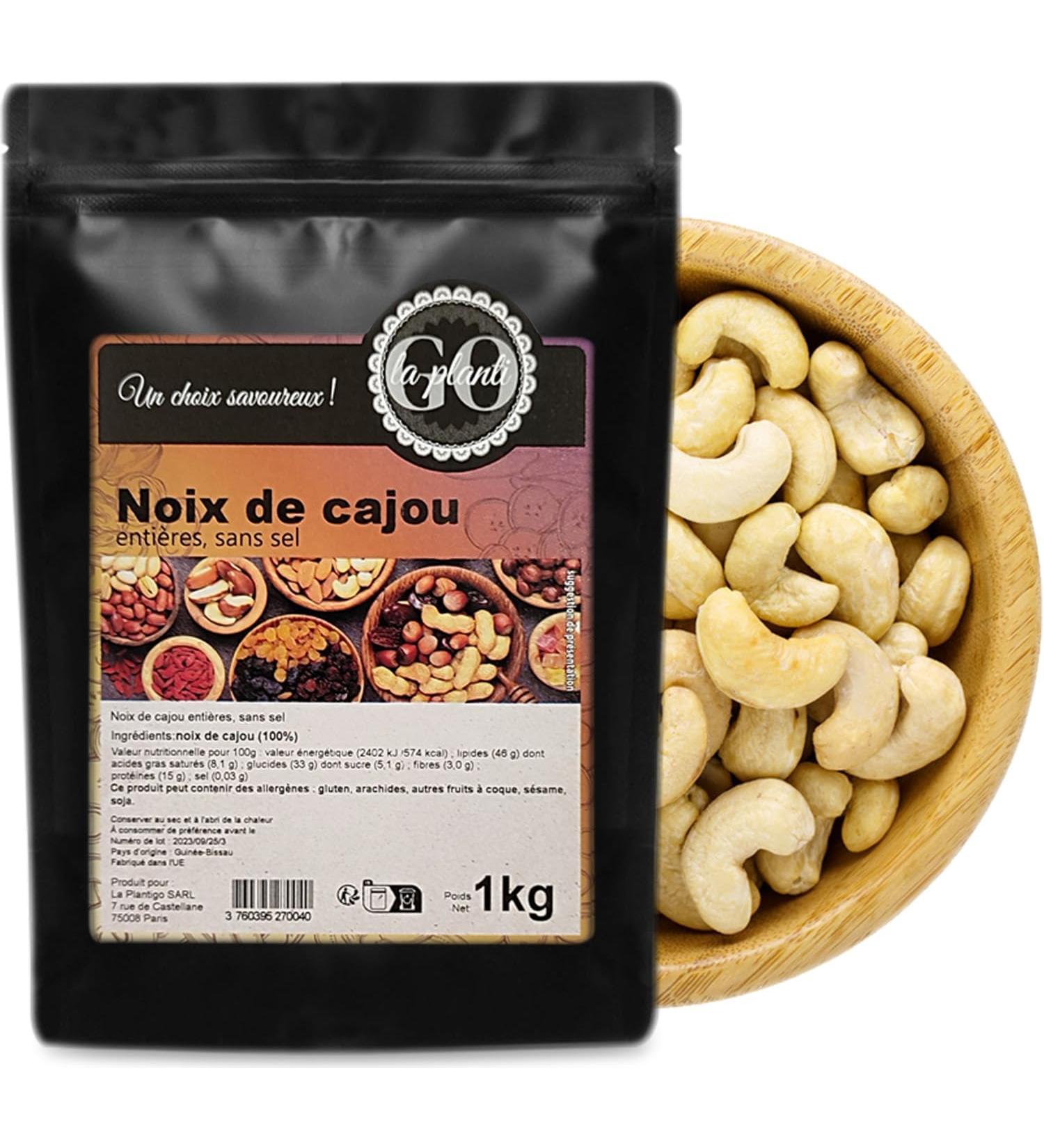  LA PLANTIGO Whole cashews (without salt) 1000 g- LA PLANTIGO - Buy Online on GoSupps.com