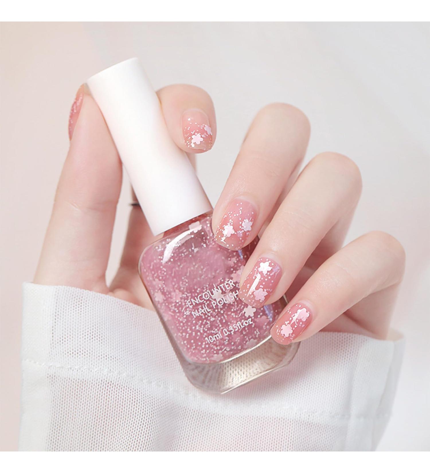 Glitter Nail Polish Nail Varnish - Peeling Off Nail Polish - Quick Drying & Holographic Nail Polish - DIY Home Manicure Polish Nails - Water Based Formula & No Need Baking Nail Polish for Women - Buy Online on GoSupps.com