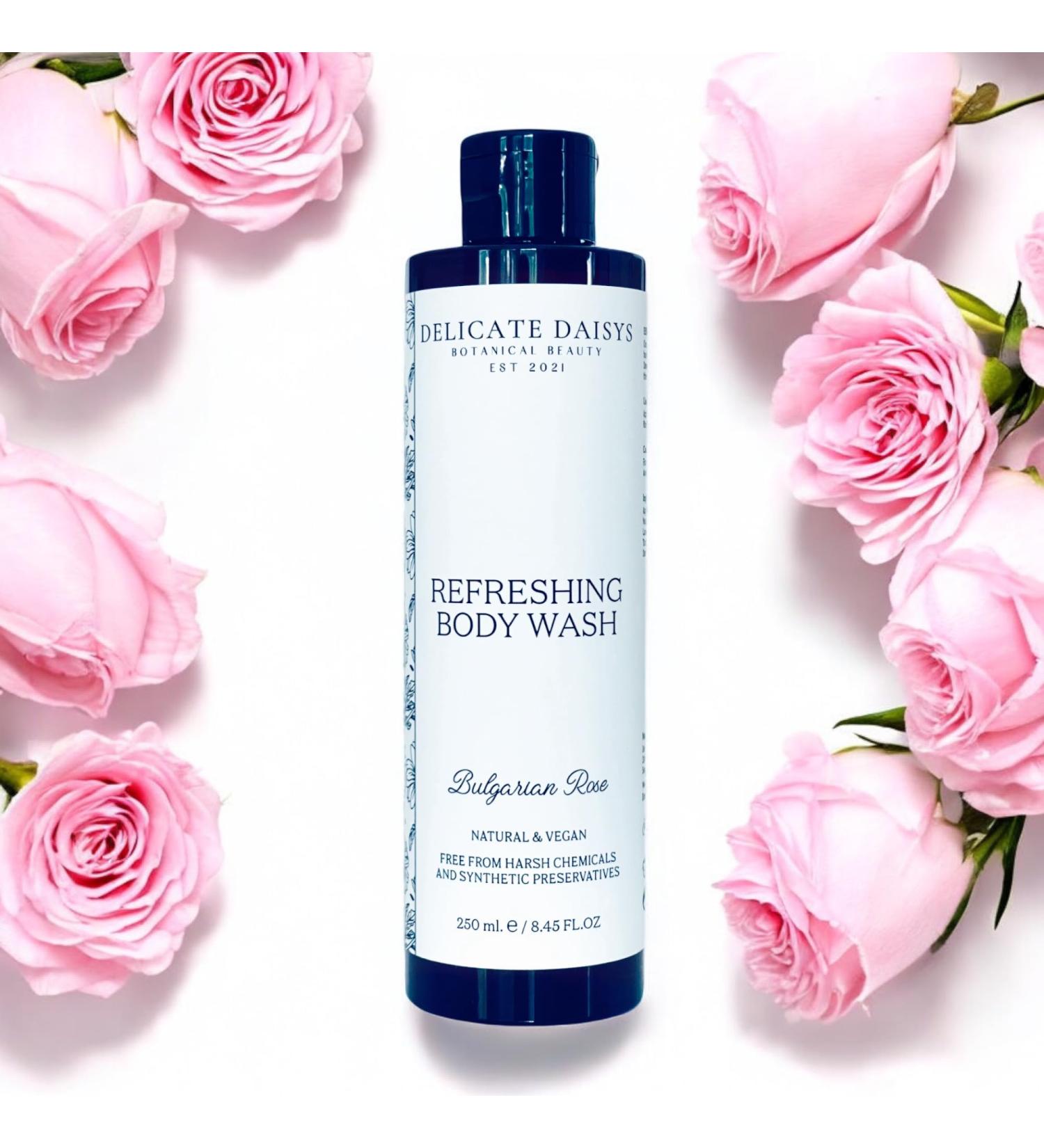 Buy Rose Refreshing Body Wash - Natural Organic Vegan & Cruelty-Free | 8.45 fl oz - International Shipping Available - Buy Online on GoSupps.com