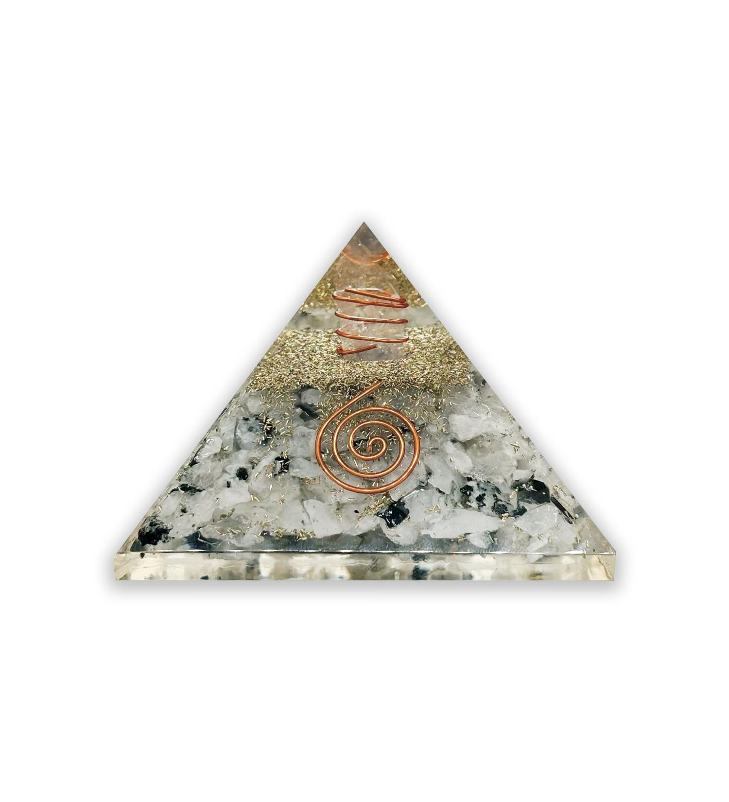 LAMARE Orgonite Pyramid - Moonstone 3 (76 mm) | Energy Healing Crystals for International Shipping - Buy Online on GoSupps.com