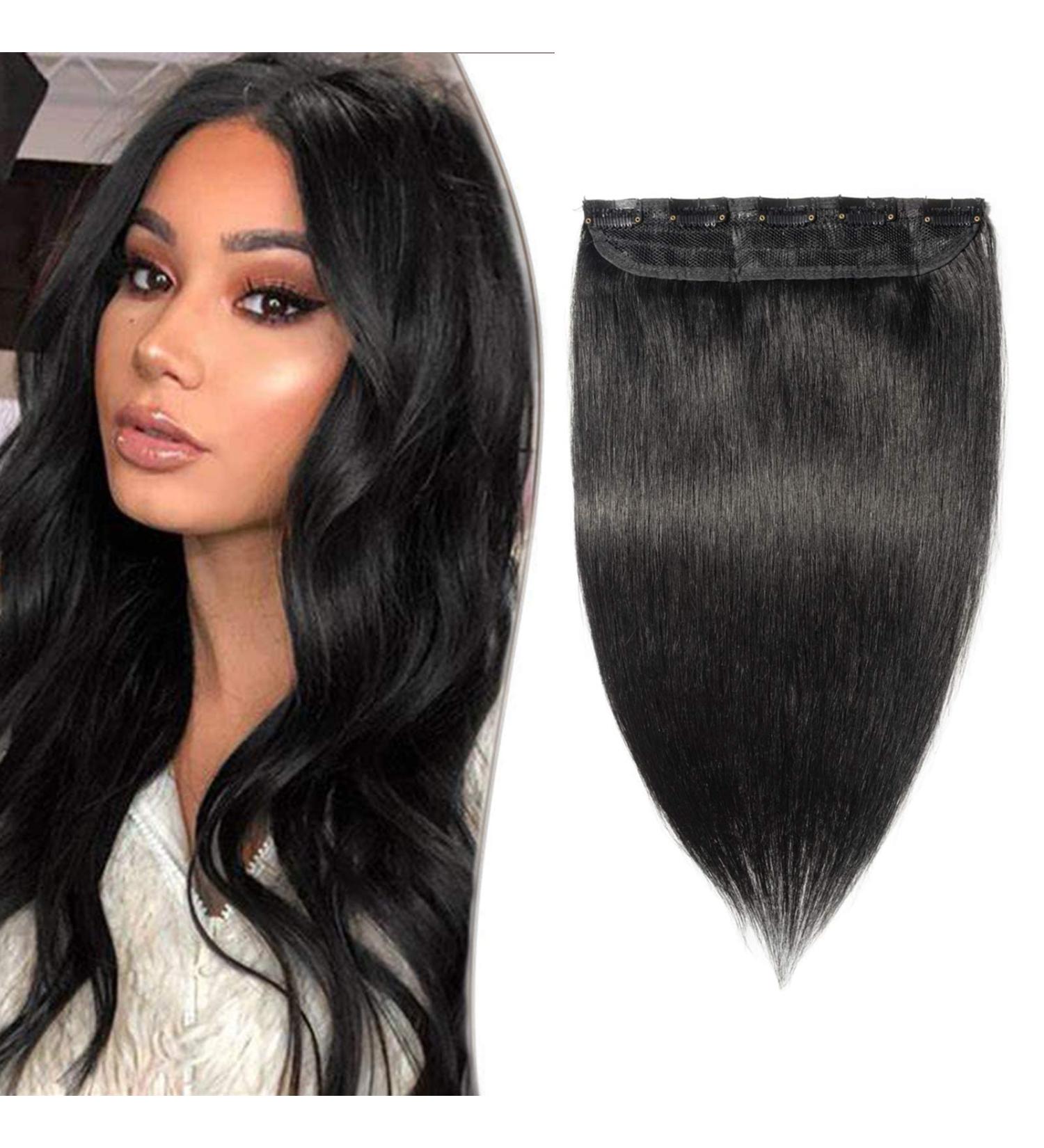 Buy SEGO Clip-in Extensions - 100% Remy Human Hair 7A One Piece Hairpiece | Straight Hair Extensions for Effortless Style - Buy Online on GoSupps.com