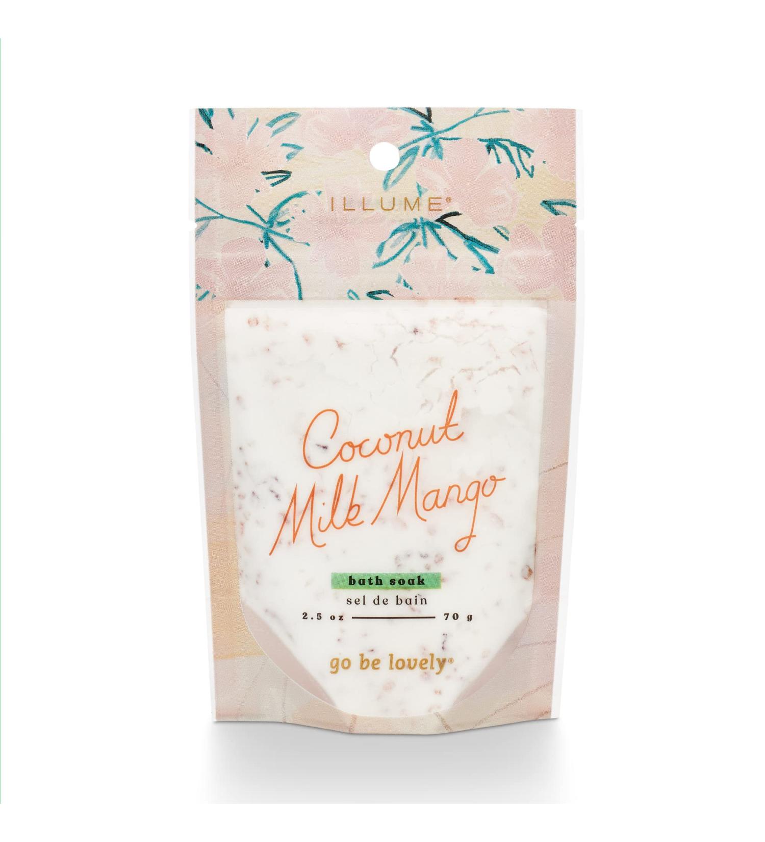 Illume Go Be Lovely Coconut Milk Mango Bath Soak  2 L x 2 W x 1 H