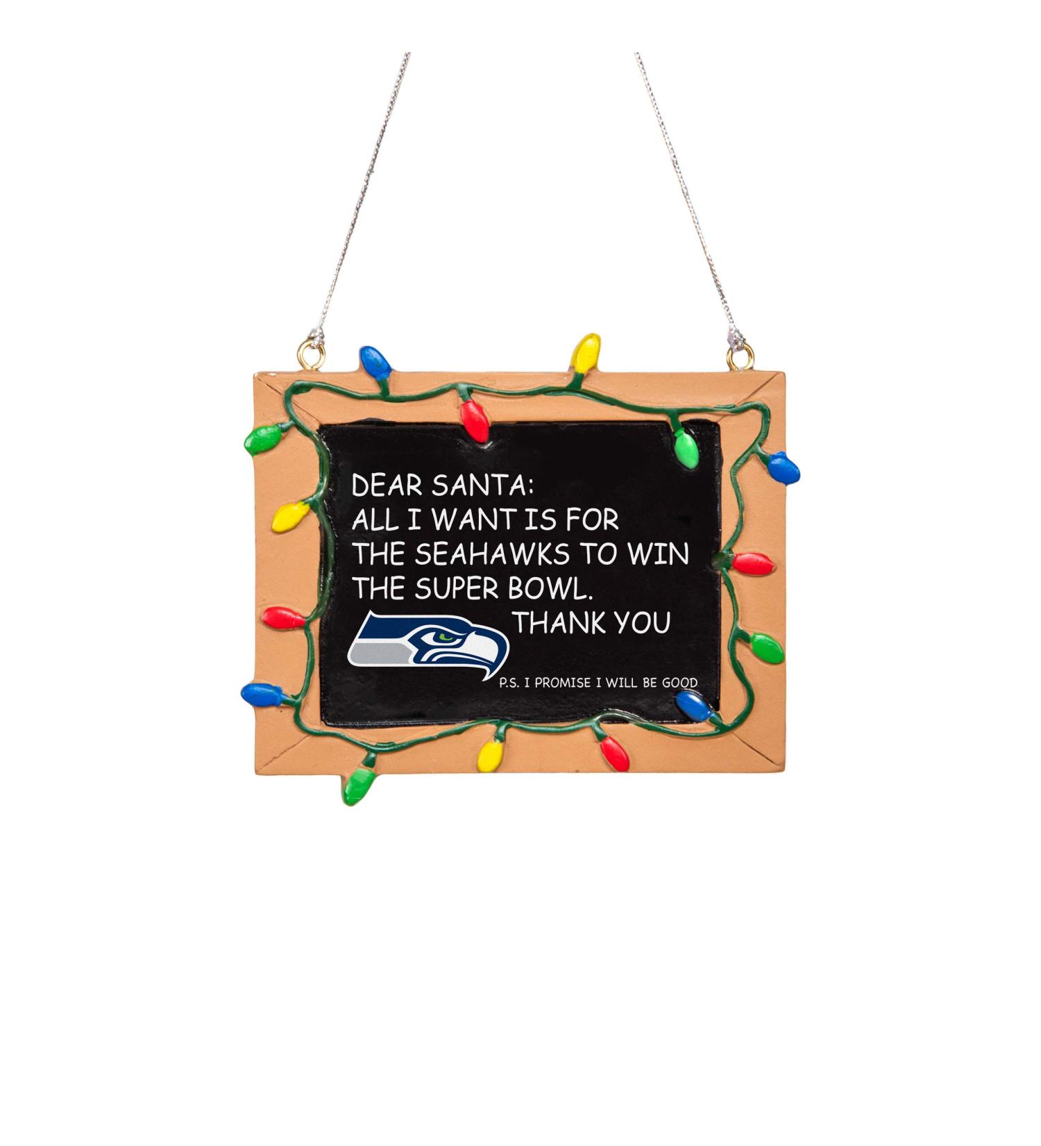 FOCO Seahawks Chalkboard Resin Decoration Seattle Seahawks