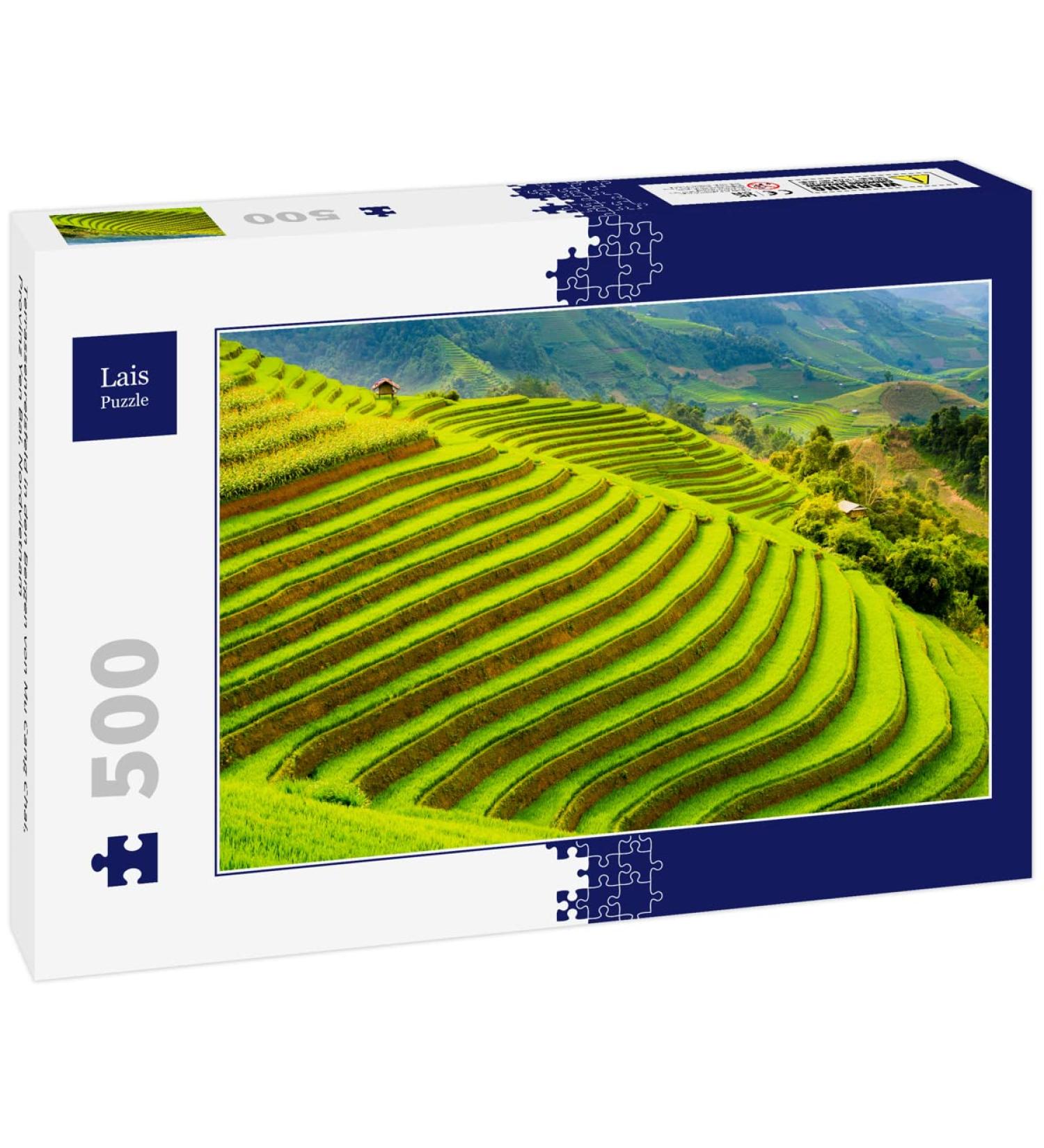 Lais Puzzle Terraced rice field in the mountains of Mu Cang Chai Yen Bai province North Vietnam 500 pieces - Buy Online on GoSupps.com