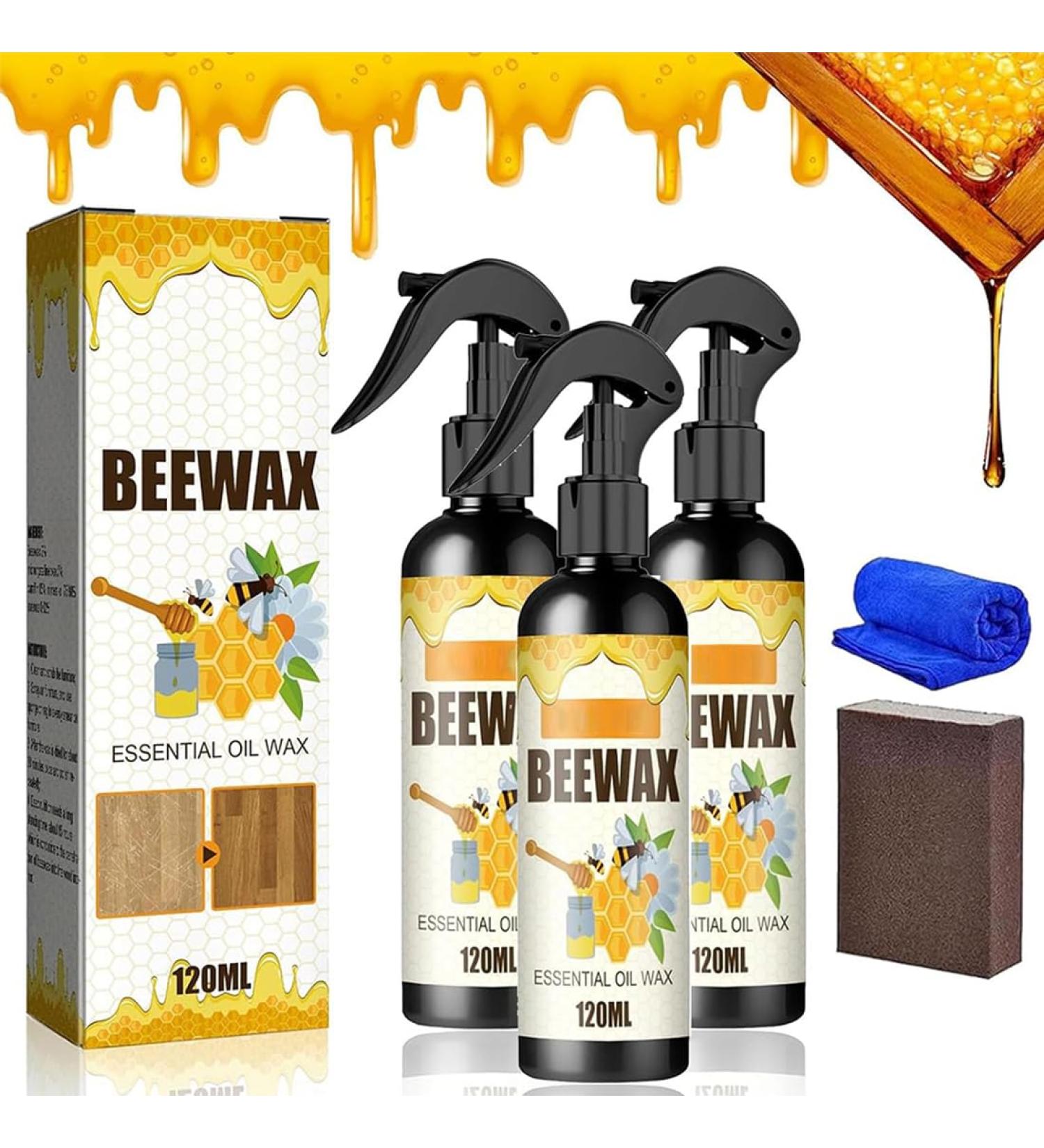 Beeswax Spray Furniture Polish Spray Natural Micro-Molecularized Beeswax Spray The Original Beeswax Spray Beeswax for Wood Floors Beeswax Pellets Wood Polish (3 Bottles) - Buy Online on GoSupps.com