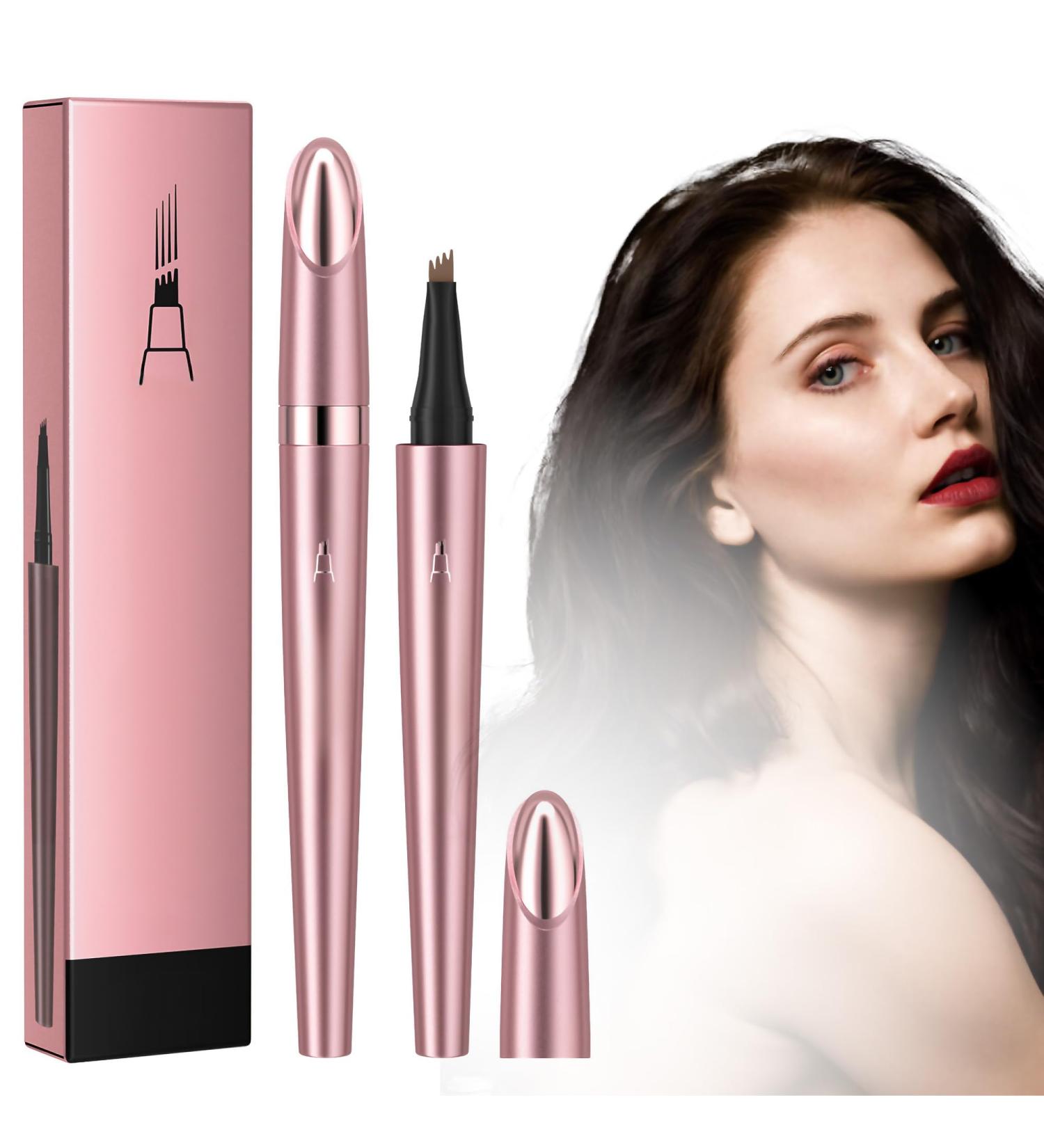 Eyebrow Pencil with 4 Fork Tip Magic Eyebrow Pencil 3D Eyebrow Pen Microblading Brow Pencil Creates Natural Makeup Stay on All Day Create Natural Hair-Like Defined Brows Last All-Day(Dark Brown) - Buy Online on GoSupps.com