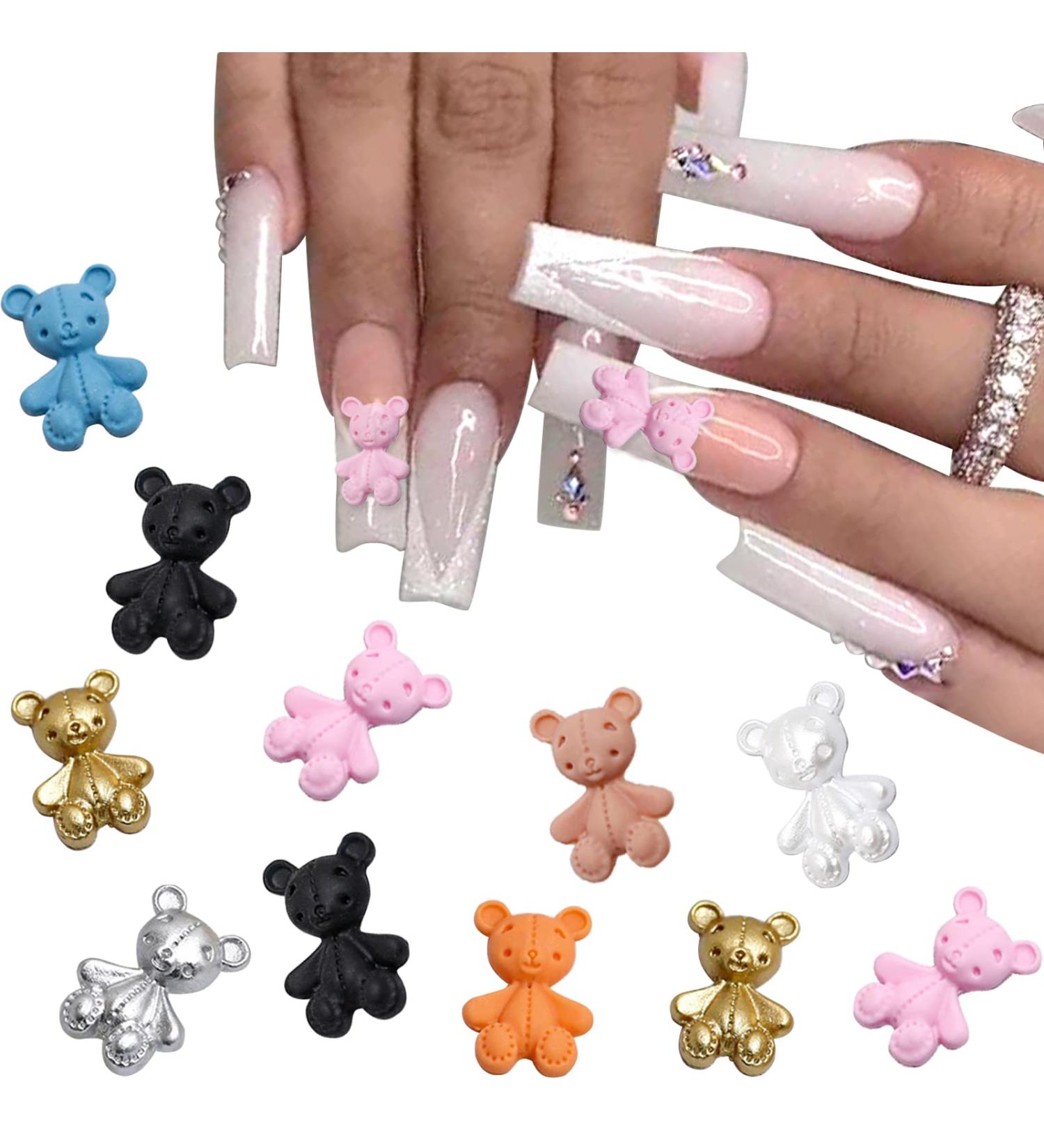YOSOMK 64 PCS 3D Bear Nail Art Charms Resin | Cute Kawaii Nails Supplies - Buy Online on GoSupps.com