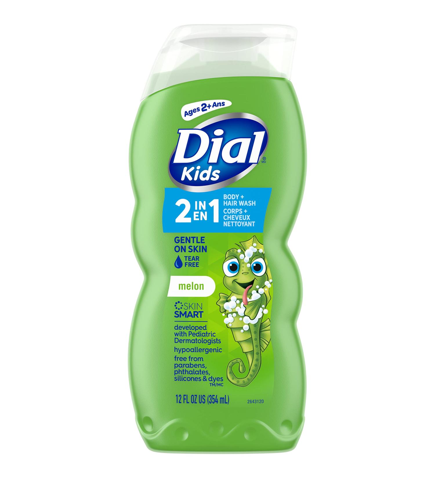 Dial Kids Watery Melon Scent Body & Hair Wash - Gentle Clean for Children 12 fl. oz - International Shipping Available - Buy Online on GoSupps.com