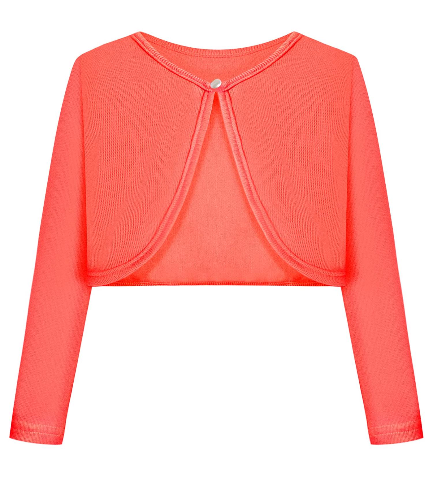 BONNY BILLY Girls Knitted Cotton Bolero Shrug - Orange - Size 7-8 Years - Buy Online on GoSupps.com