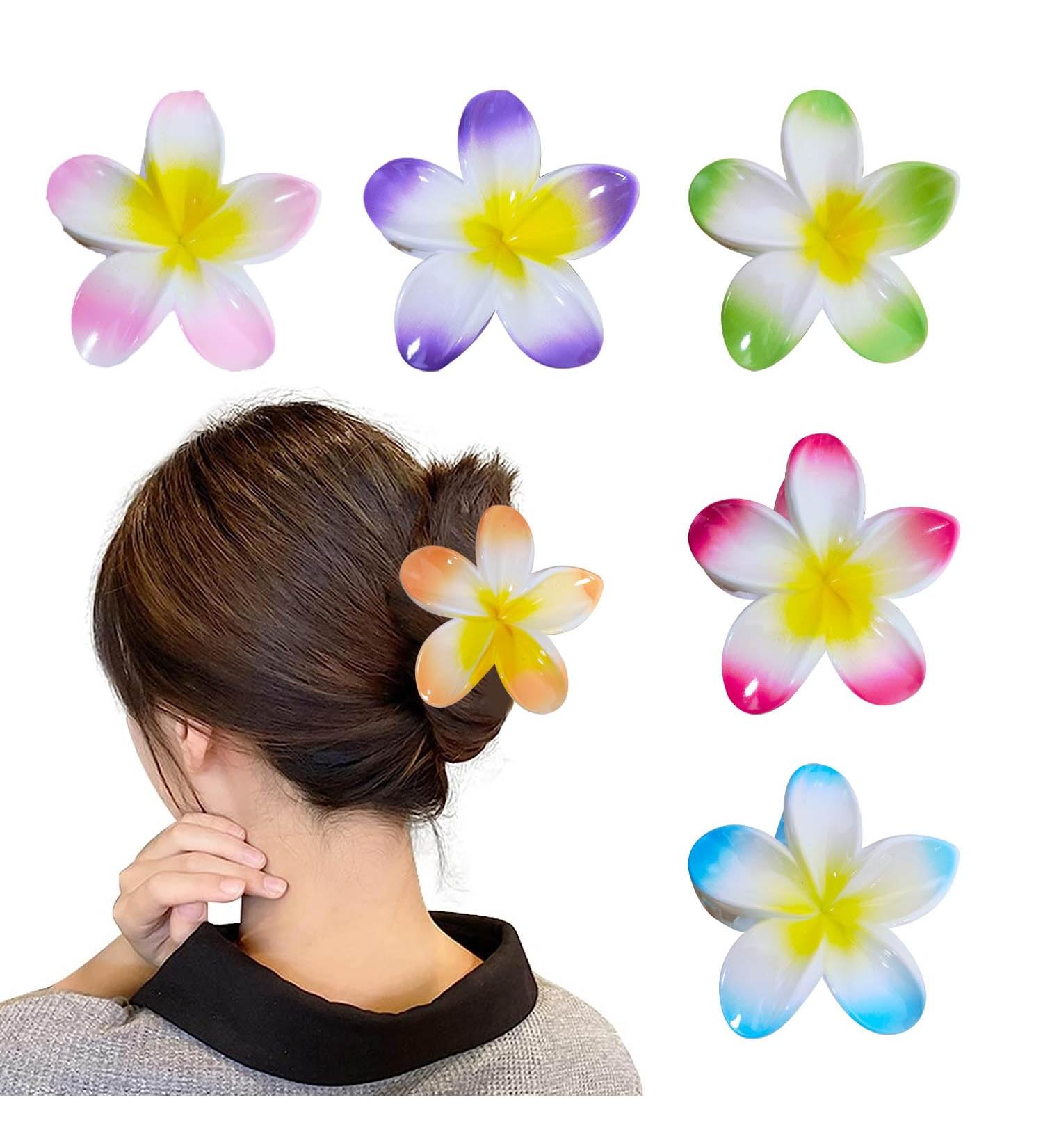 WUBAYI 6 Pcs Flower Hair Clips - Non Slip Strong Hold Claw Clips for Medium Thick Hair - Hair Claw Clips for Women and Girls - Ideal for Straight, Curly & Wavy Hair - Large Size - #002 6PCS - Buy Online on GoSupps.com