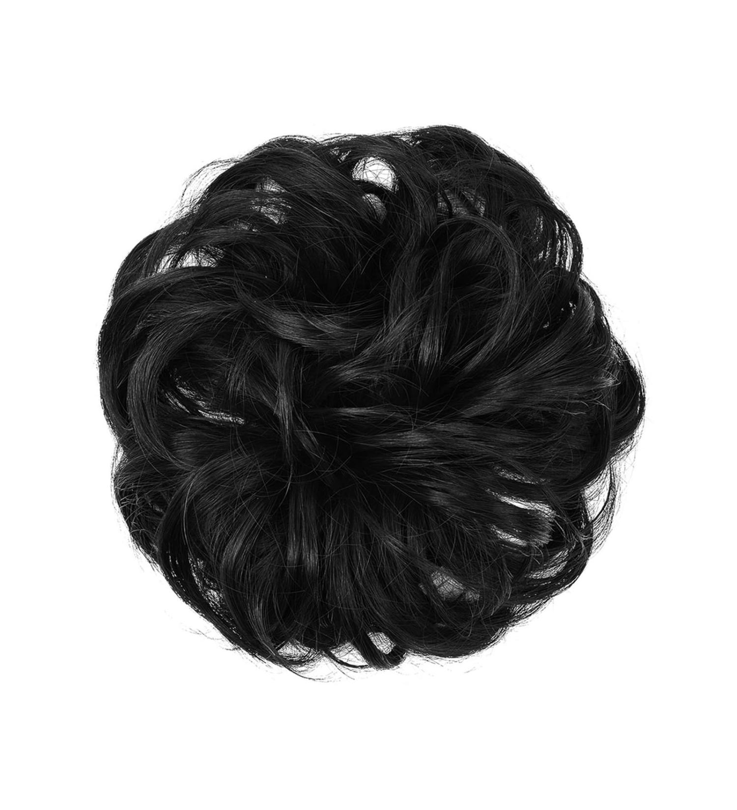 Hair Bun Hairpiece for Women Messy Synthetic Hair Bun Daily Wear Chignon Scrunchies Fake Hair Band Braid Elastic Hairpiece Tail For Women H9 Hair Chignons(1B) - Buy Online on GoSupps.com