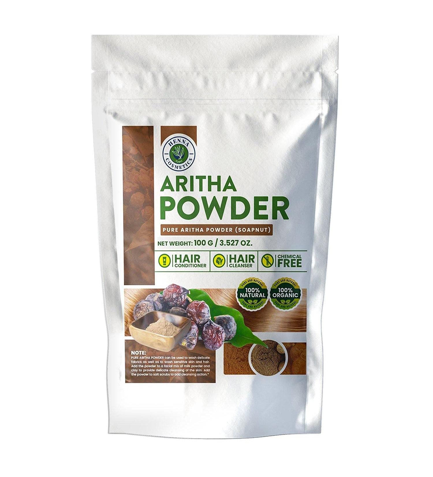 Buy Soapnut Powder (Aritha) - 100g | 100% Natural Organic Hair & Skin Conditioner | Non-GMO & Raw - Buy Online on GoSupps.com