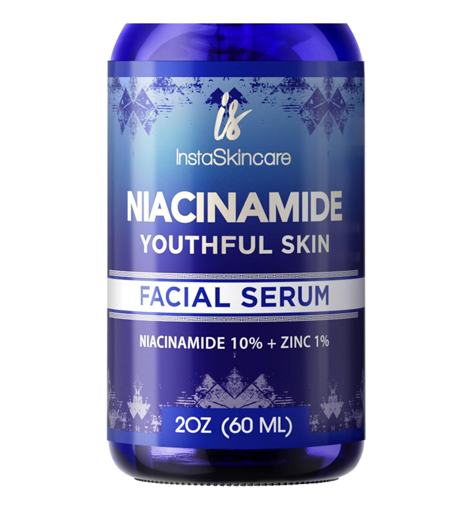 2oz Niacinamide Serum for Face 10% with Zinc & Vitamin B3 - Acne Treatment, Pore Minimizer & Dark Spot Remover - Buy Online on GoSupps.com
