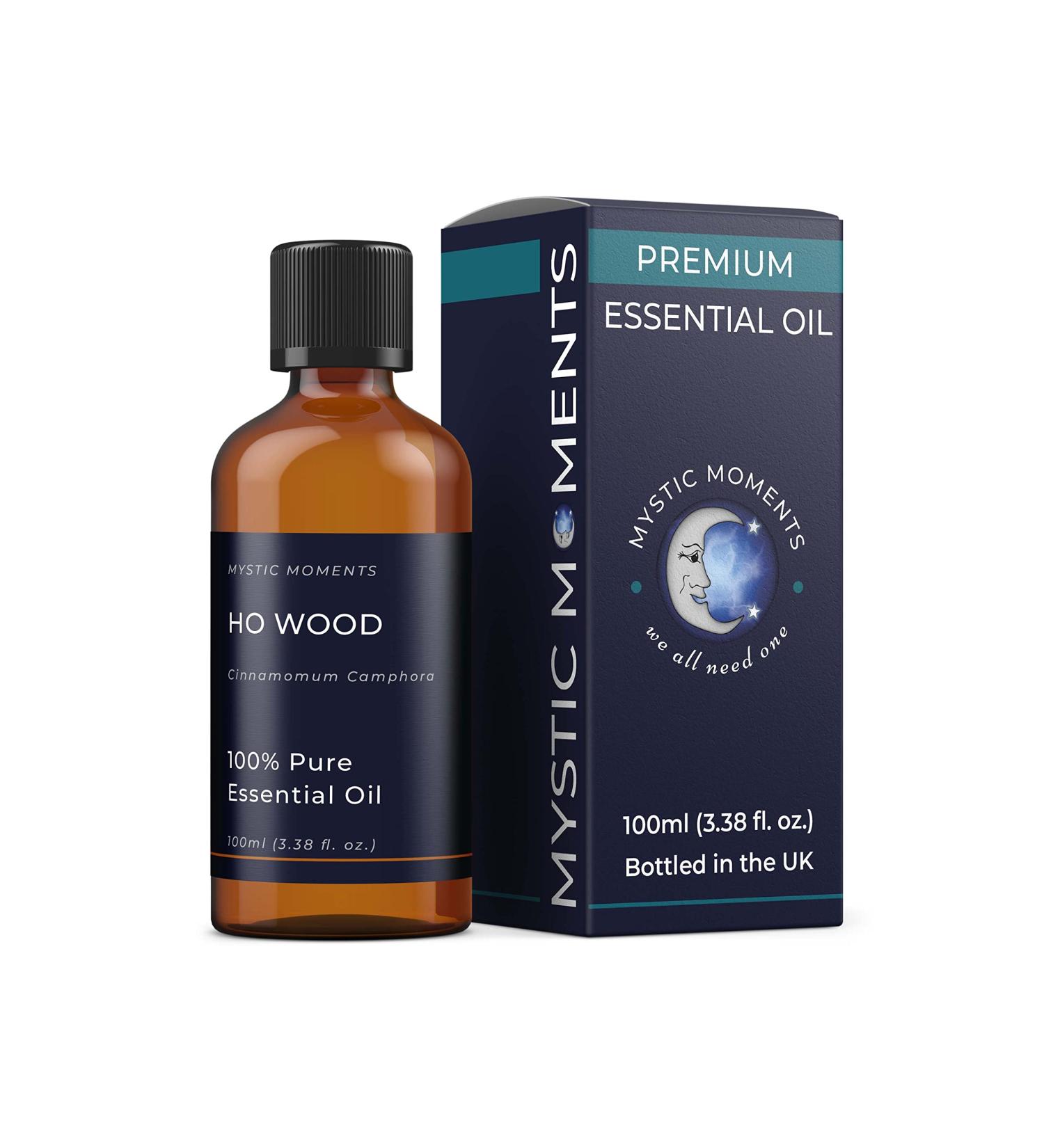 Mystic Moments Hoholz Essential Oil 100ml - Pure Natural Oil for Diffusers Aromatherapy & Massage | Vegan & GVO Certified - Buy Online on GoSupps.com