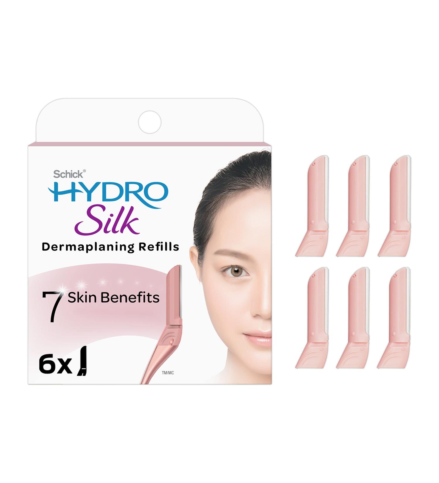 Schick Hydro Silk Dermaplaning Wand Refill Blades - 6 Professional Style Refills - Buy Online on GoSupps.com