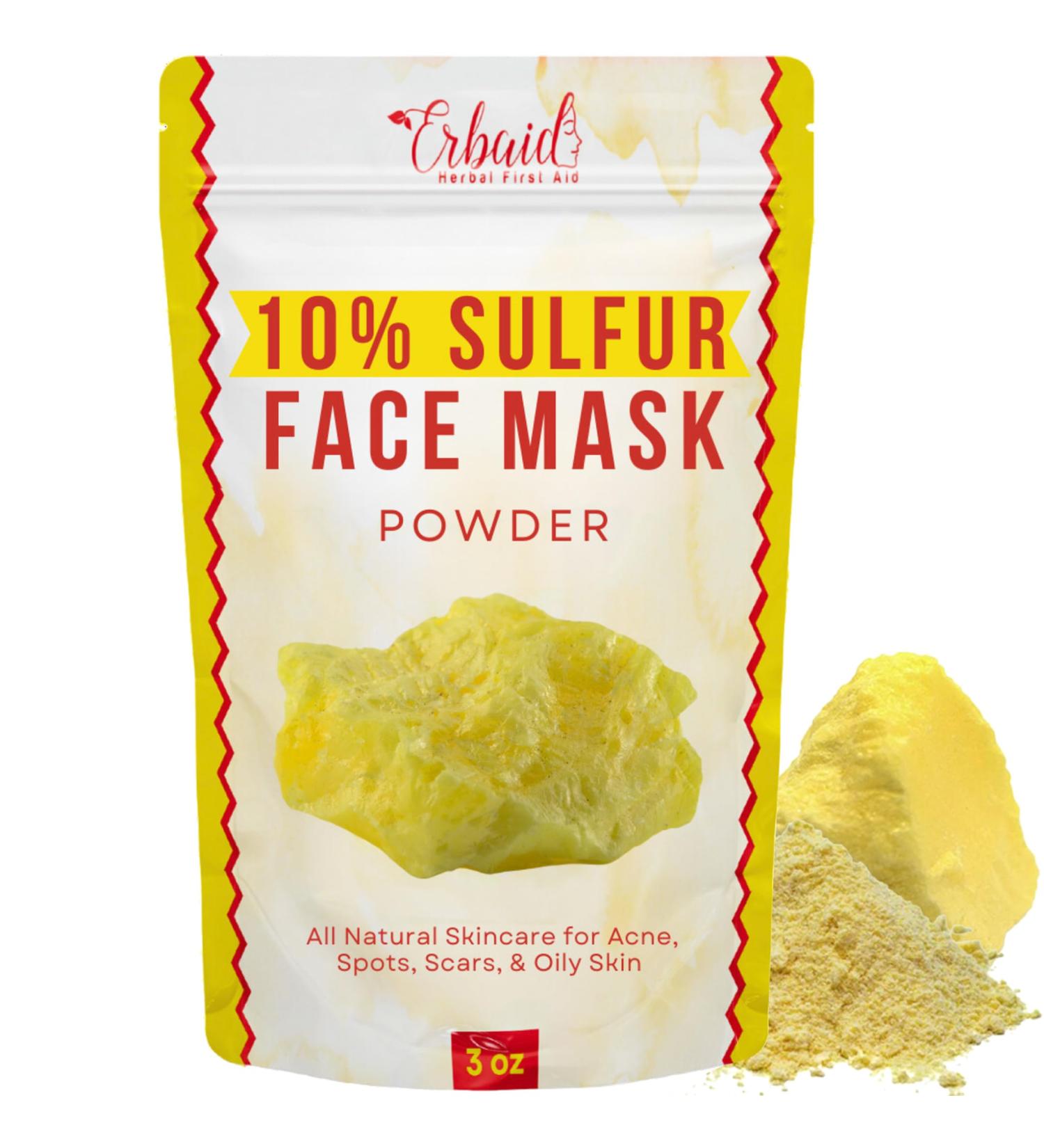All-Natural Sulfur Face Mask for Acne & Oily Skin Glowing Skin Unclogs Pores Scars Treatment Made in USA - Buy Online on GoSupps.com