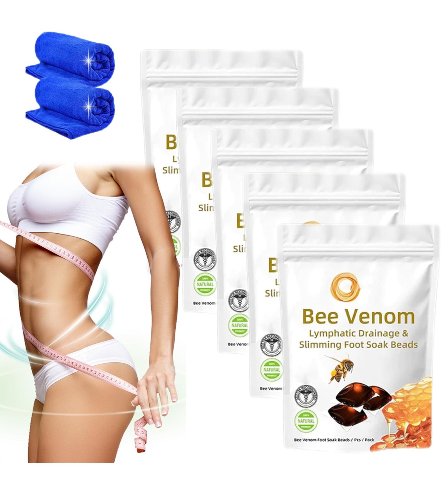 Lukmlca Bee Venom Lymphatic Drainage & Slimming Foot Soak Beads Body Detox Foot Soak Beads Aprolo Detoxingherbs Cleansing Foot Soak Beads Lukmlca Bee Venom Lymphatic Drainage Foot Soak (5pcs) - Buy Online on GoSupps.com