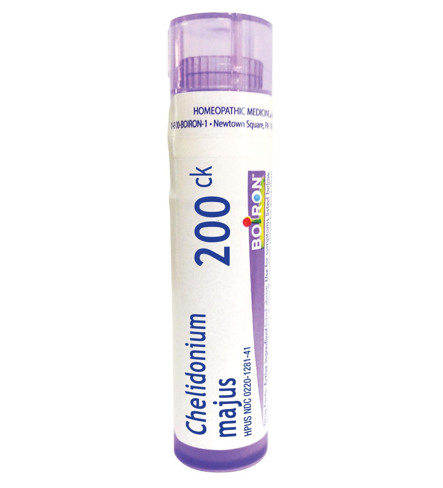 Boiron Chelidonium Majus 200CK - 80 Pellets | Homeopathic Remedy for Indigestion & Nausea | International Shipping Available - Buy Online on GoSupps.com