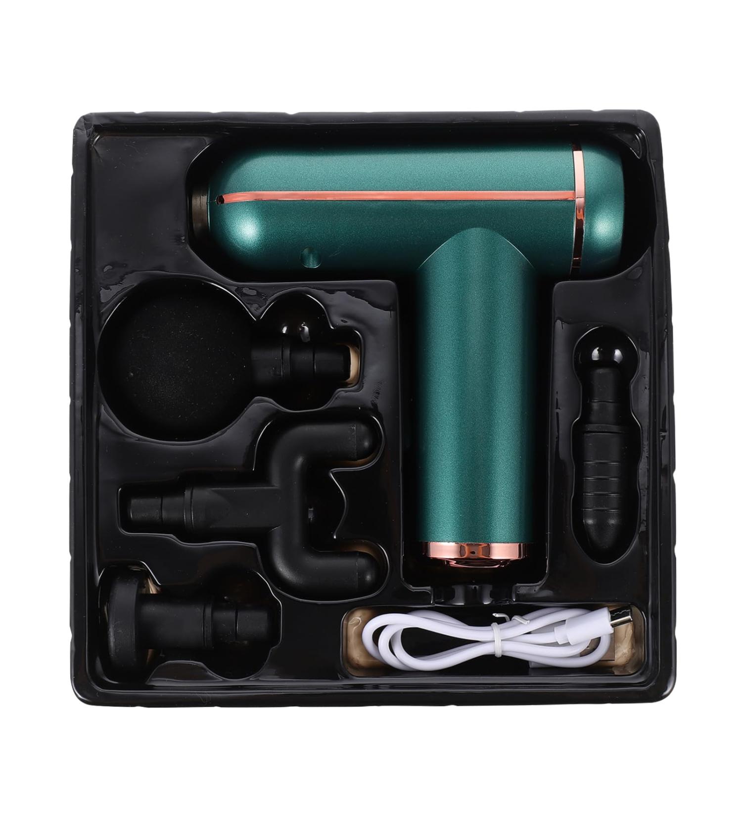 Fascia Gun Tool - Portable Fitness Massage Device | Relaxing & Compact 14X14X4.3CM Green - International Shipping Available - Buy Online on GoSupps.com