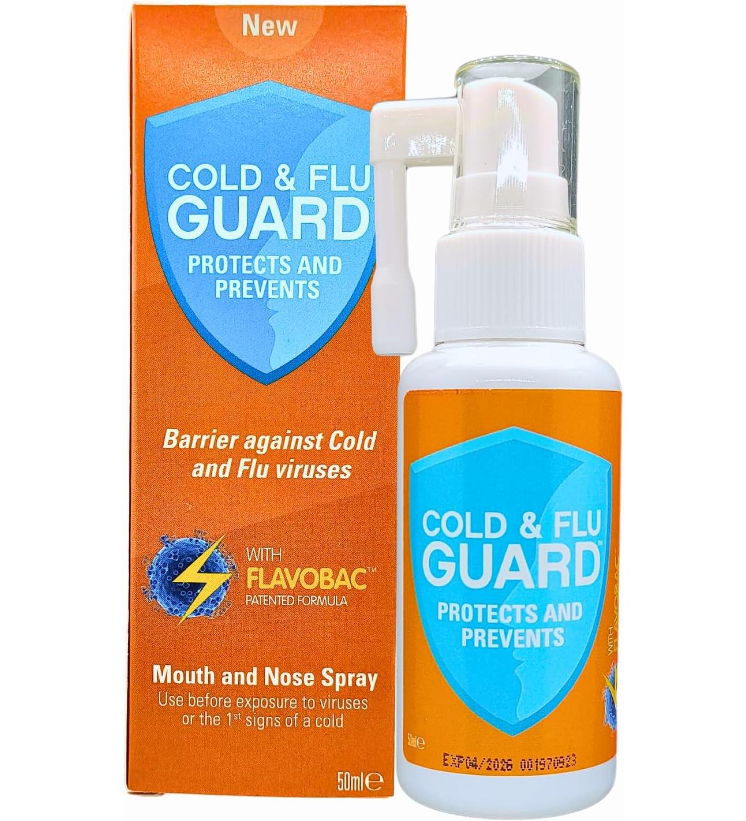 Virus Protection: Cold and Flu Guard 50ml Throat Spray - Nasal Guard Defense Spray - Buy Online on GoSupps.com