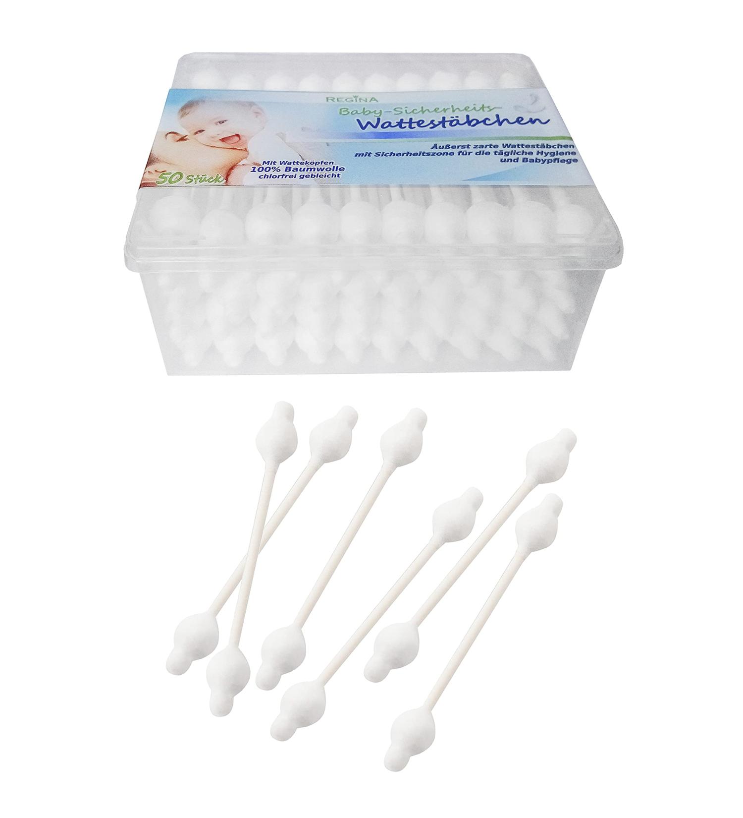50x Baby Safety Cotton Swabs | Gentle Ear Cleaner Sticks for Safe Infant Care - Buy Online on GoSupps.com