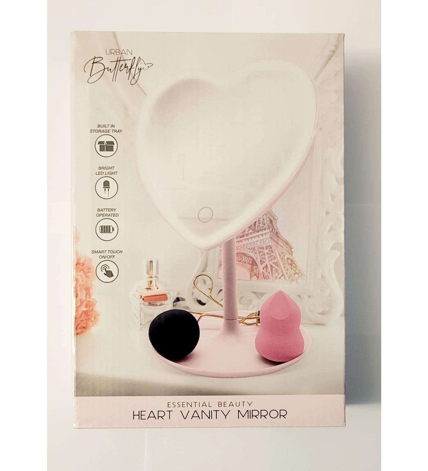 Pink Heart Vanity Mirror - Essential Beauty for Your Everyday Routine - Buy Online on GoSupps.com