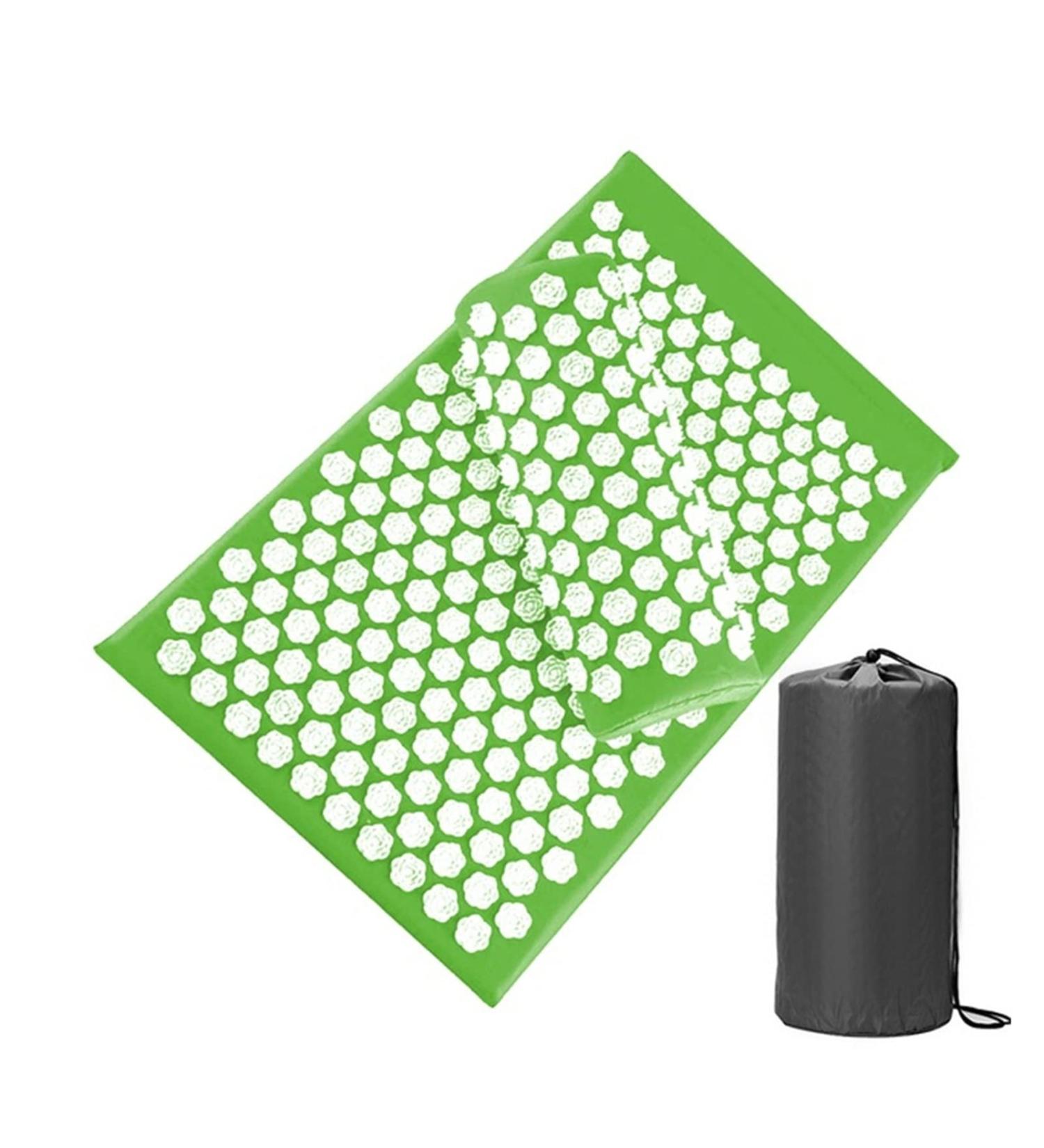Dunlap Massage Cushion - Akupressure Mat & Yoga Pillow - Alleviate Stress & Pain - Lightweight Green - Buy Online on GoSupps.com