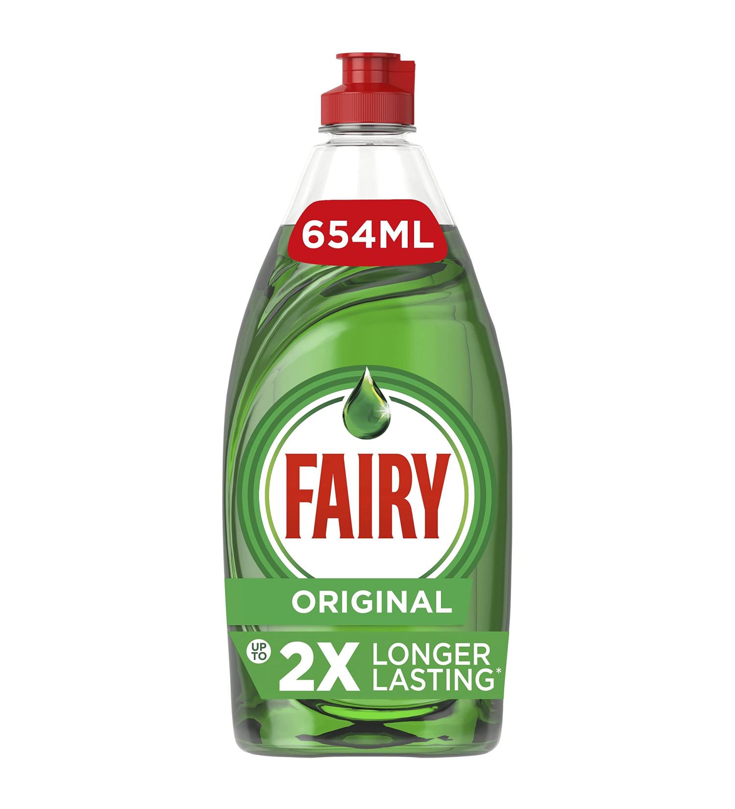 Fairy Original Green Washing Up Liquid 654ml - Pack of 1 | LiftAction Formula - Buy Online on GoSupps.com