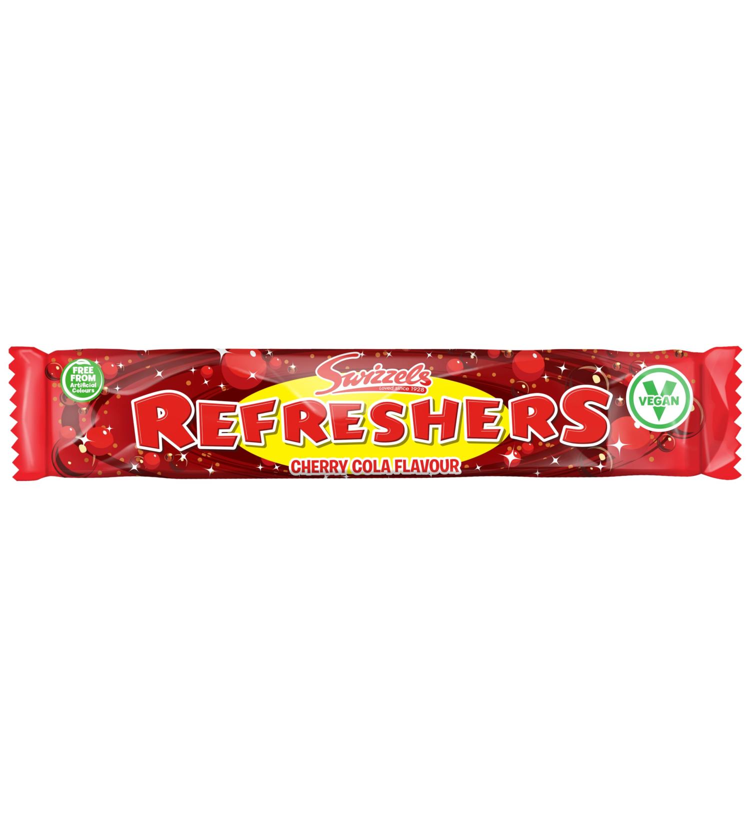 Swizzels REFRESHERS CHERRY COLA Chew 60 Bars (Pack of 6)