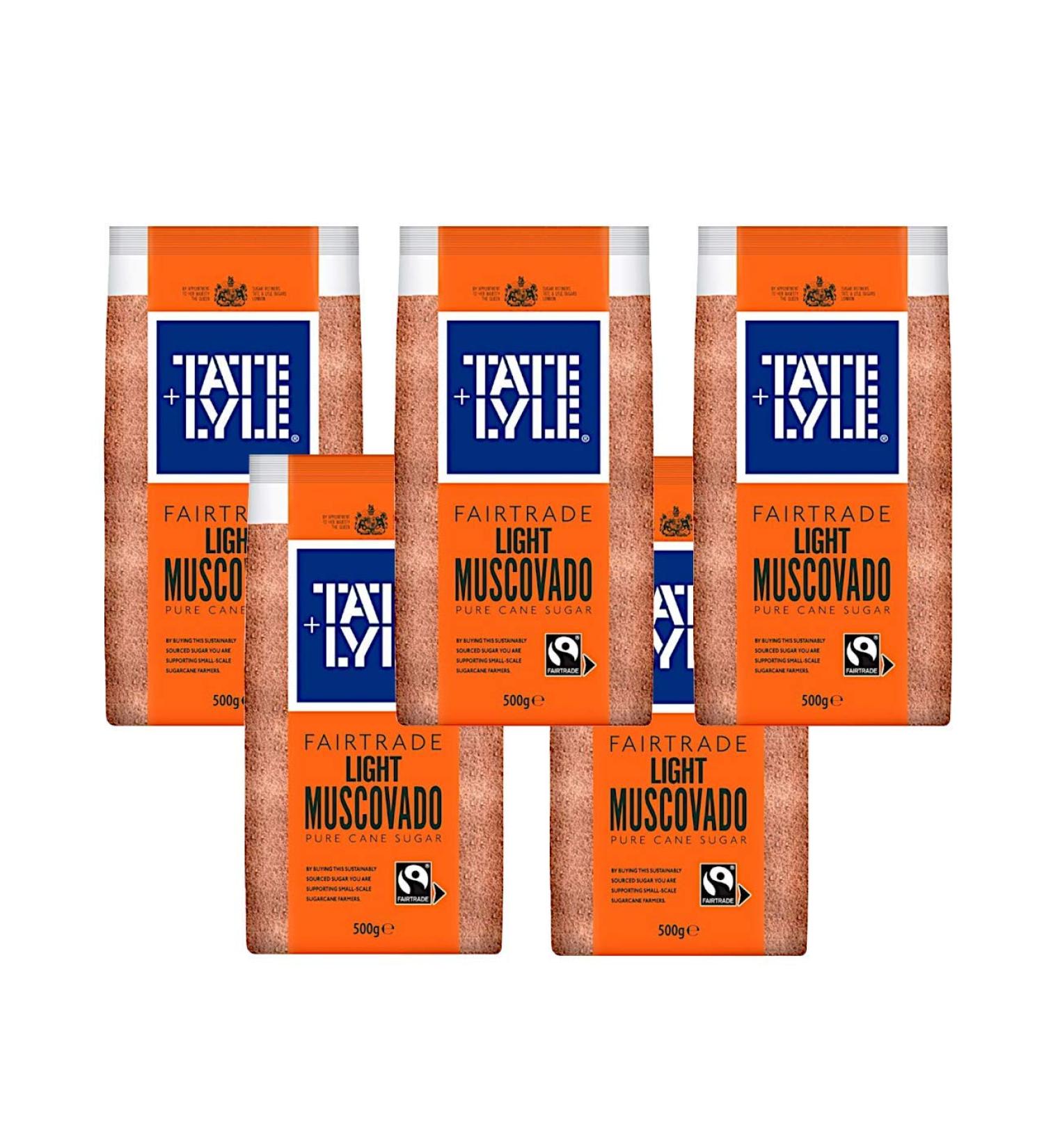 Tate & Lyle Fairtrade Light Muscovado Sugar (5 x 500g) 2500.0 grams