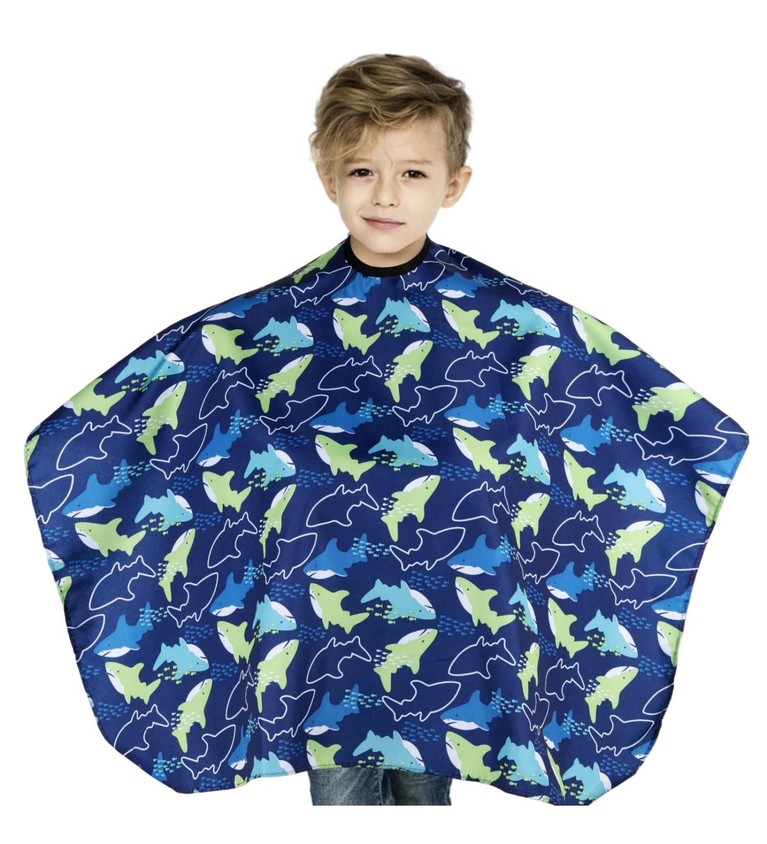 Vokmon Dolphin Waterproof Children's Barber Cape | Adjustable Hairdressing Apron for Kids - Perfect Haircut Cover - Buy Online on GoSupps.com