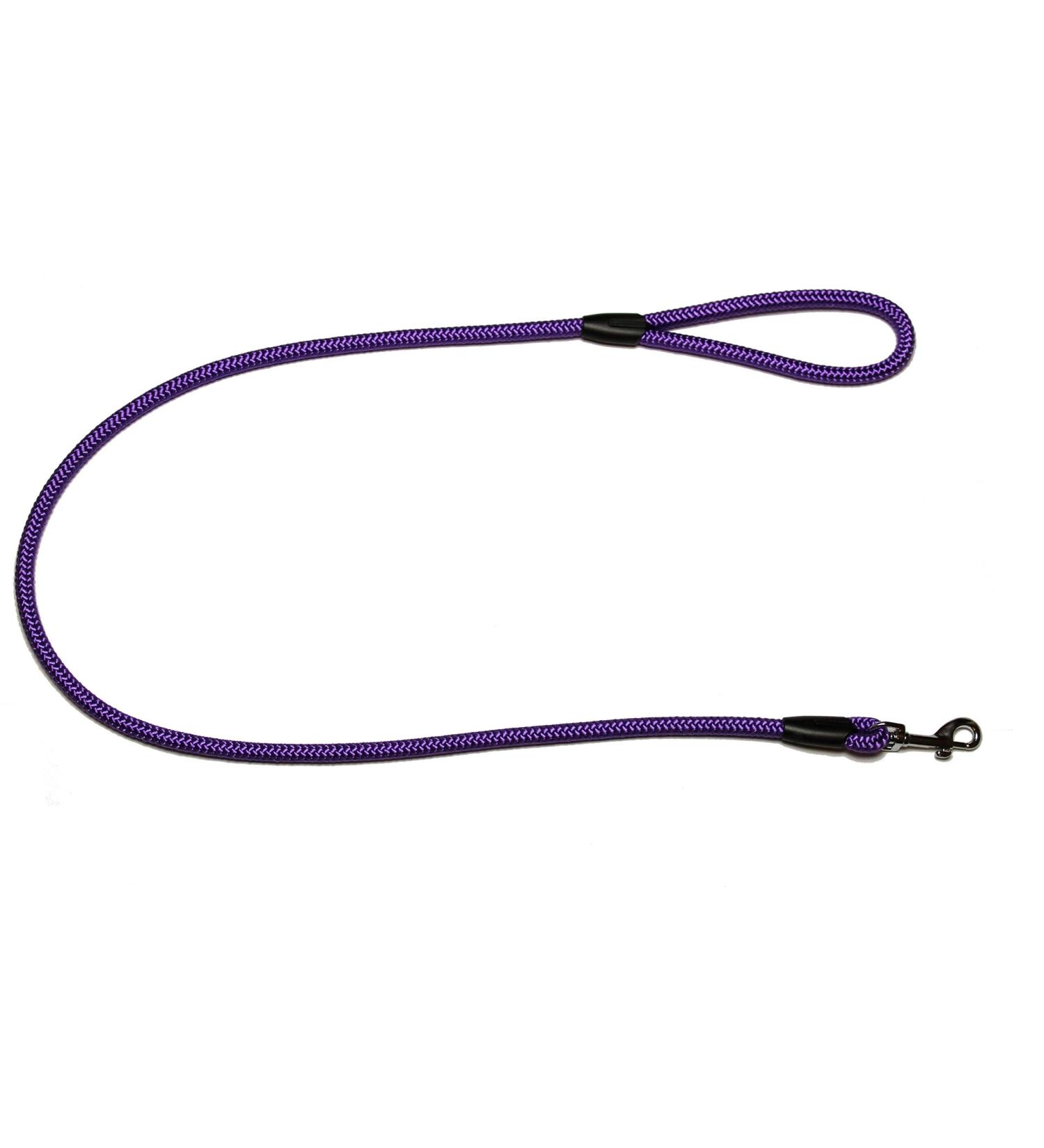 Leash - Rope leash with hand loop Basic 10mm 27 colours 7 lengths (1.20 m violet) 1.20 m violet
