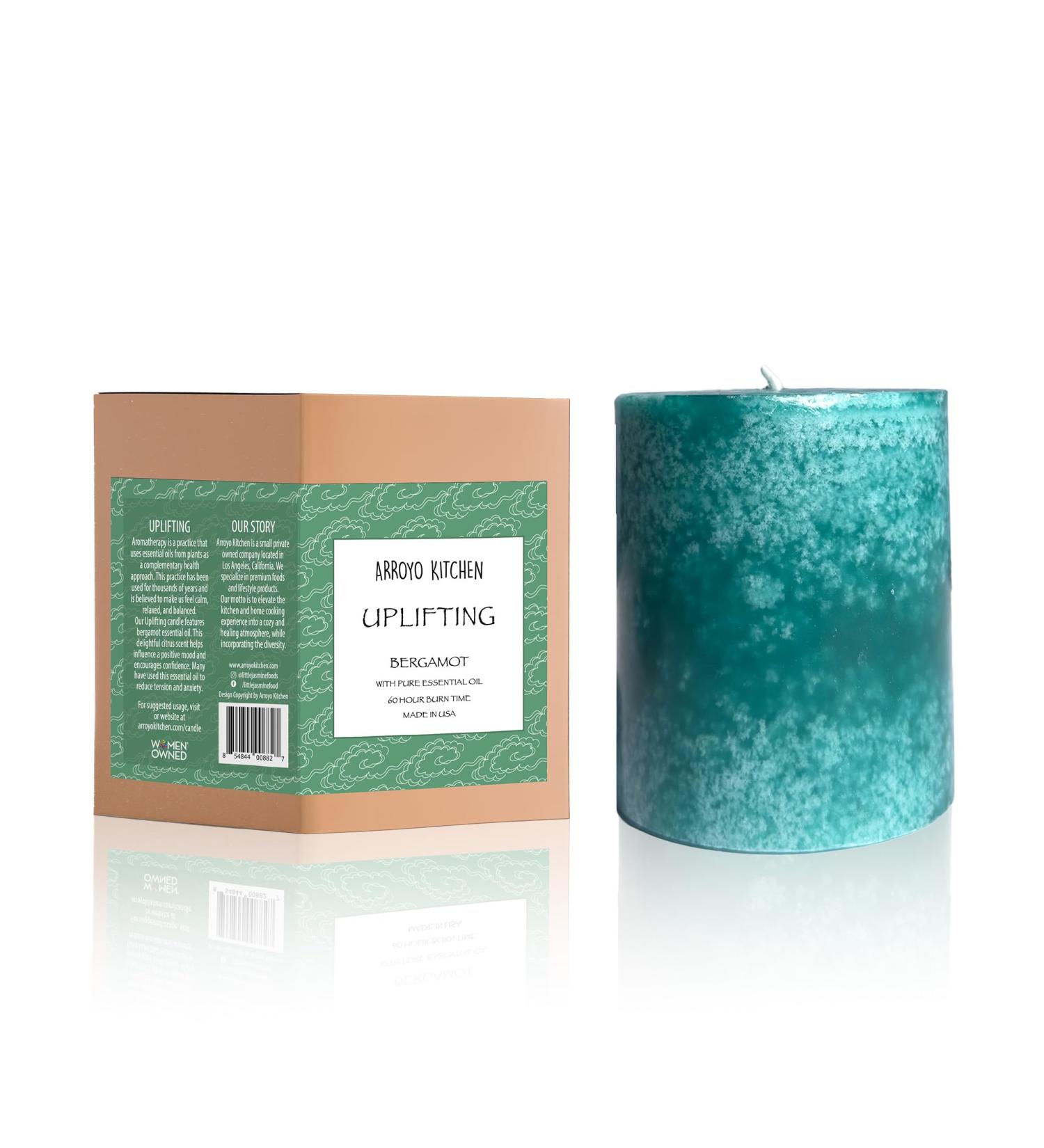 Premium Bergamot Scented Candle | 100% Pure Essential Oil | Vegan | Clean Ingredients | Long Lasting 60-Hour Burn - Buy Online on GoSupps.com