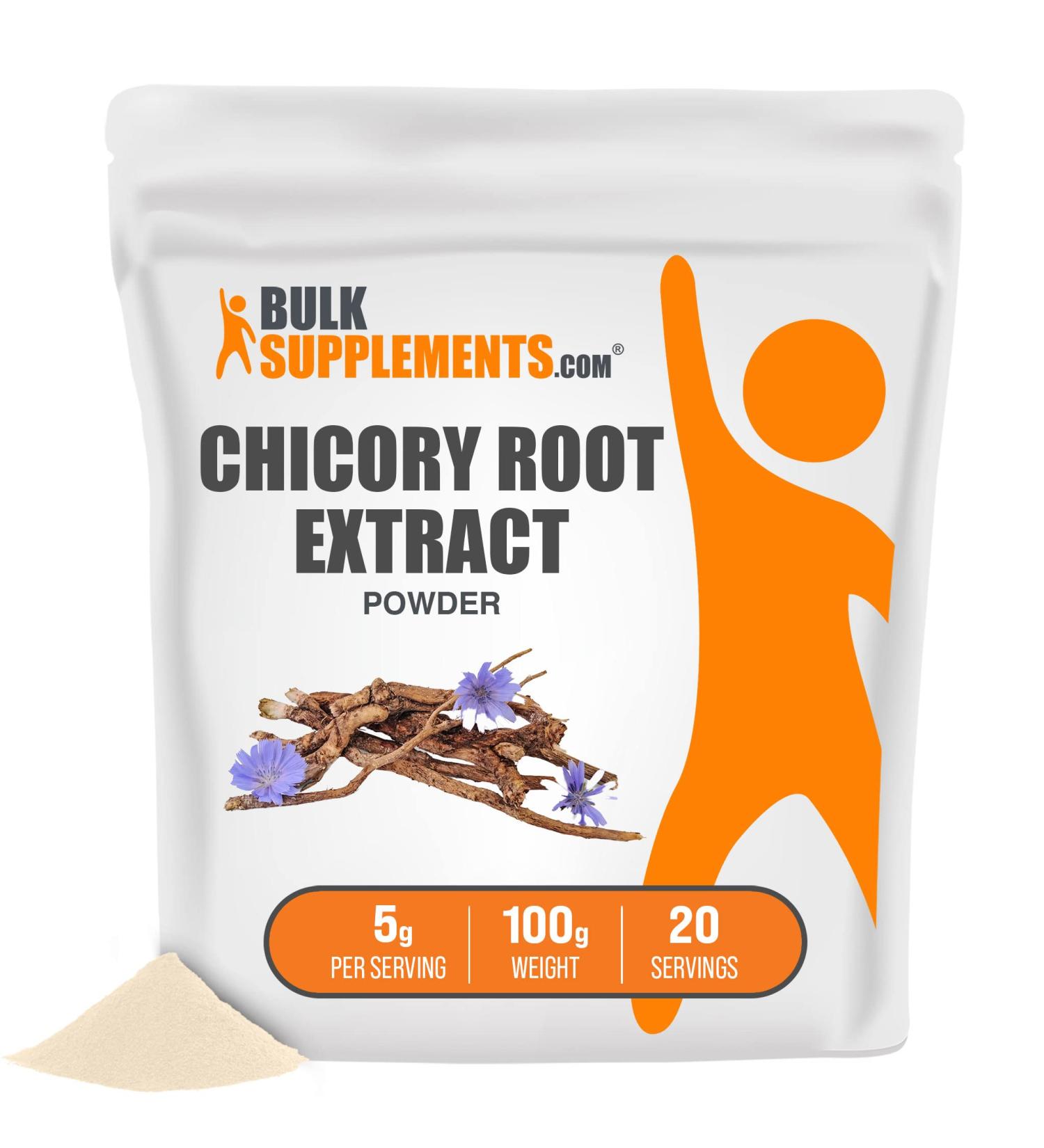 Chicory Root Fiber Powder - 100g - Gut Health & Prebiotic Fiber Supplement - Buy Online on GoSupps.com