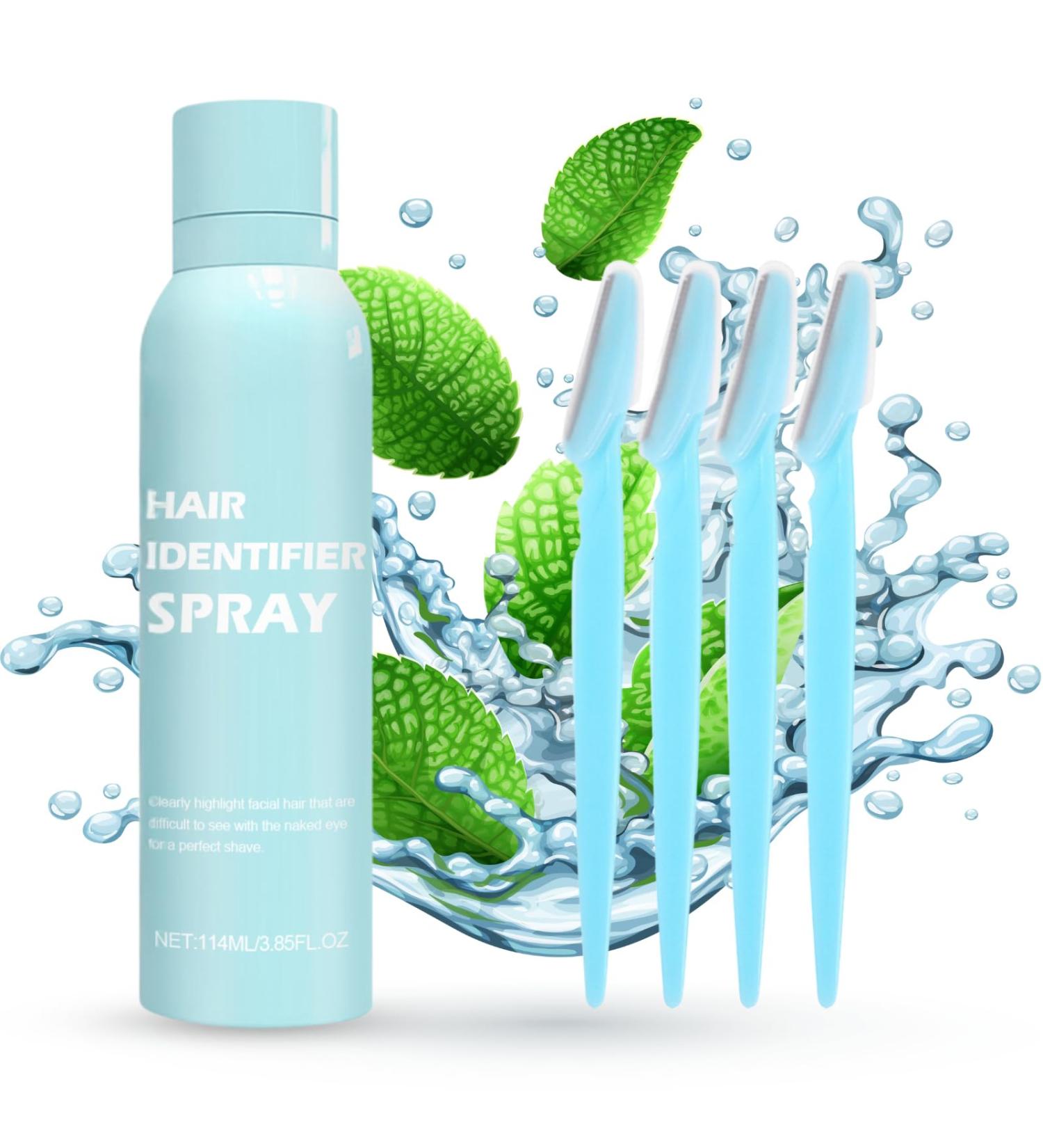 Hair Identifier Spray for Face Shaving - Dermaplaning Spray 114ml - Clearly Highlights Facial Hair for Precise Shaving and Smooth Skin - Perfect for Dermaplaning and Facial Hair Removal - Buy Online on GoSupps.com