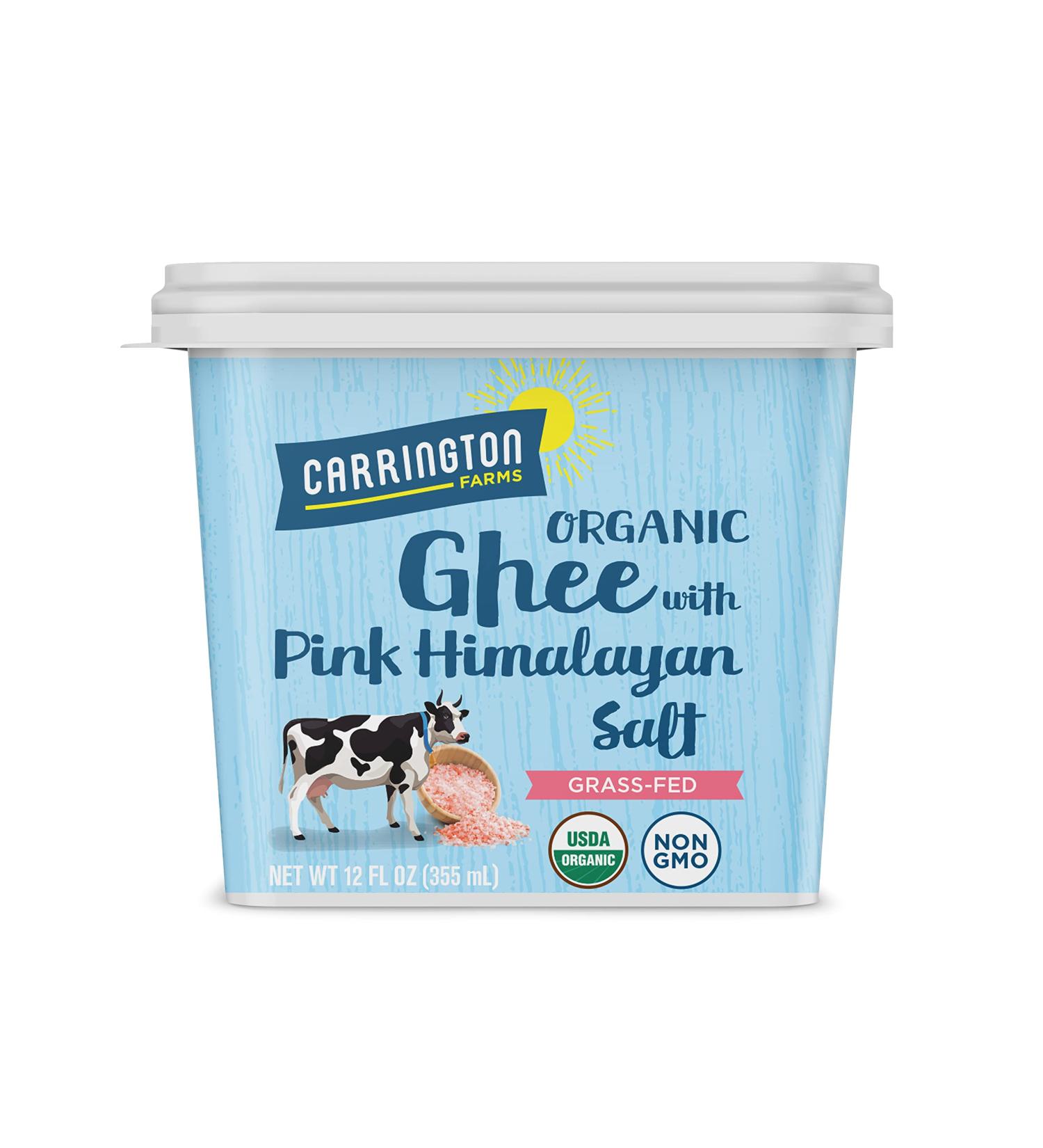 Organic Grass Fed Ghee with Himalayan Salt - 12oz by Carrington Farms - Buy Online on GoSupps.com