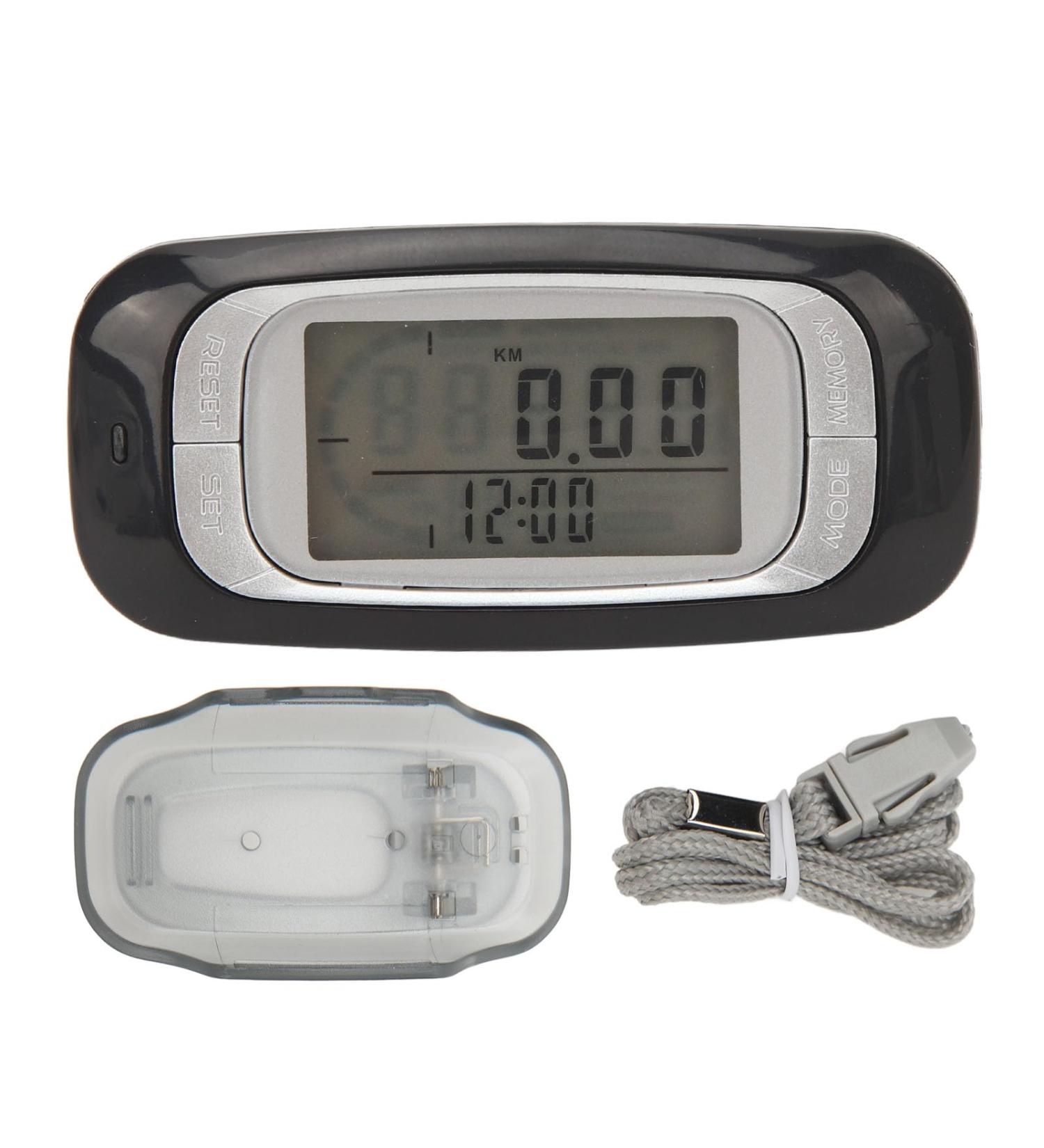 Portable Pedometer Step Meter - Track Steps Calories & Time | LED Light 7-Day Memory - Perfect for Hiking & Walking - Shop Now - Buy Online on GoSupps.com