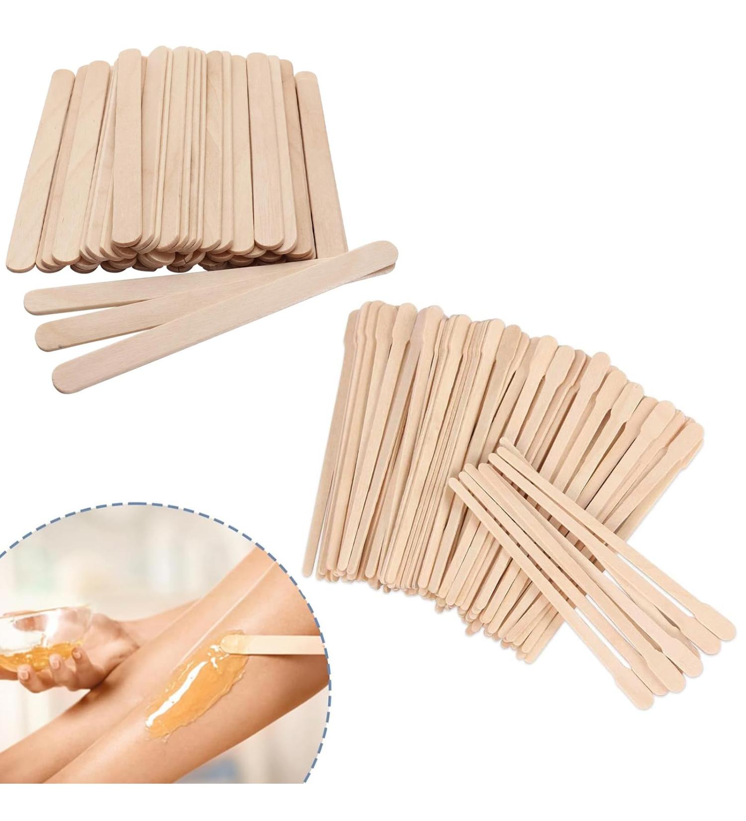 200 Wooden Wax Spatulas for Hair Removal - Eyebrow Applicators & Disposable Cosmetic Sticks - Buy Online on GoSupps.com
