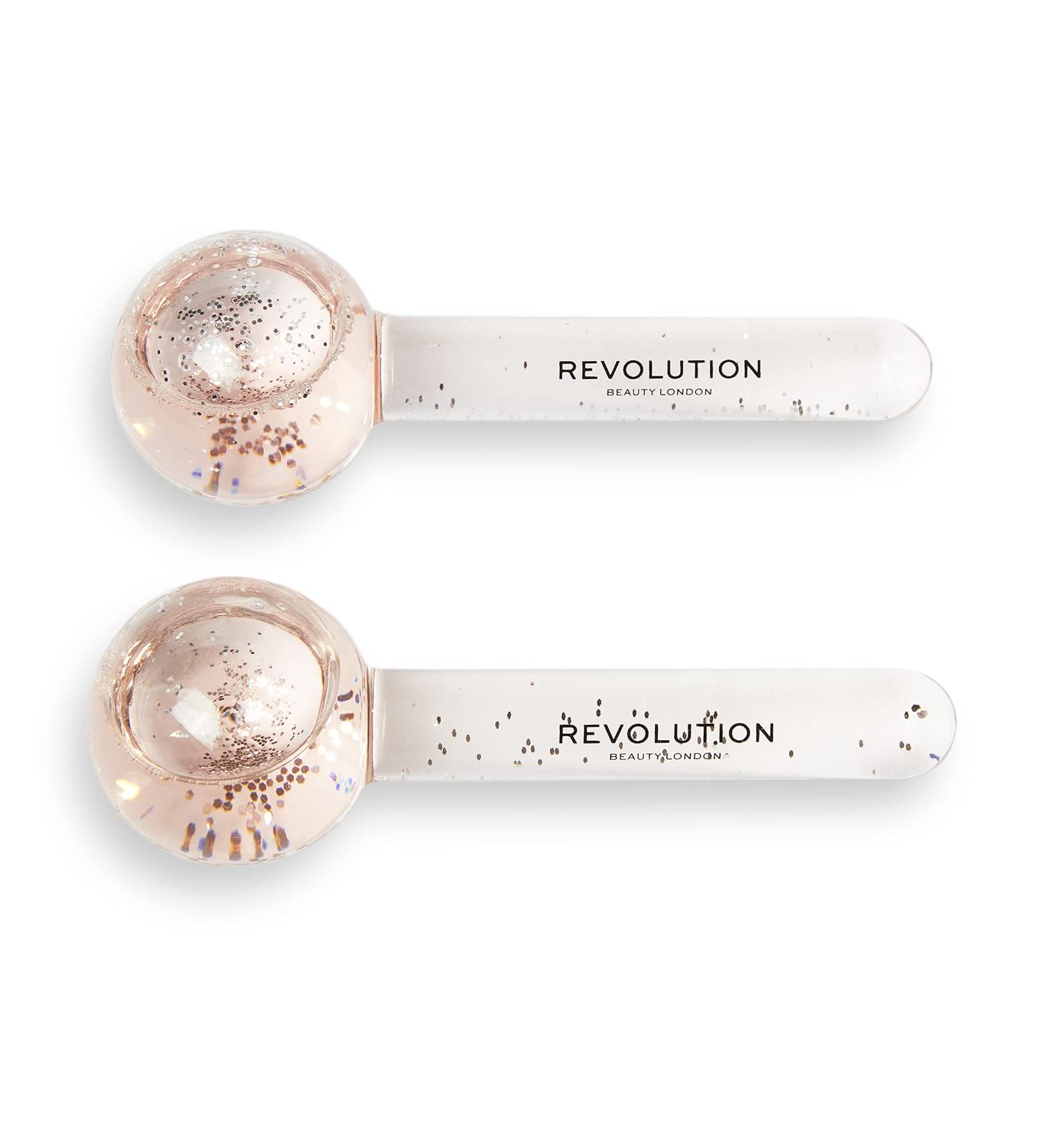 Revolution Beauty Pink Glitter Ice Globes Relaxing & Refreshing Facial Treatment - Buy Online on GoSupps.com