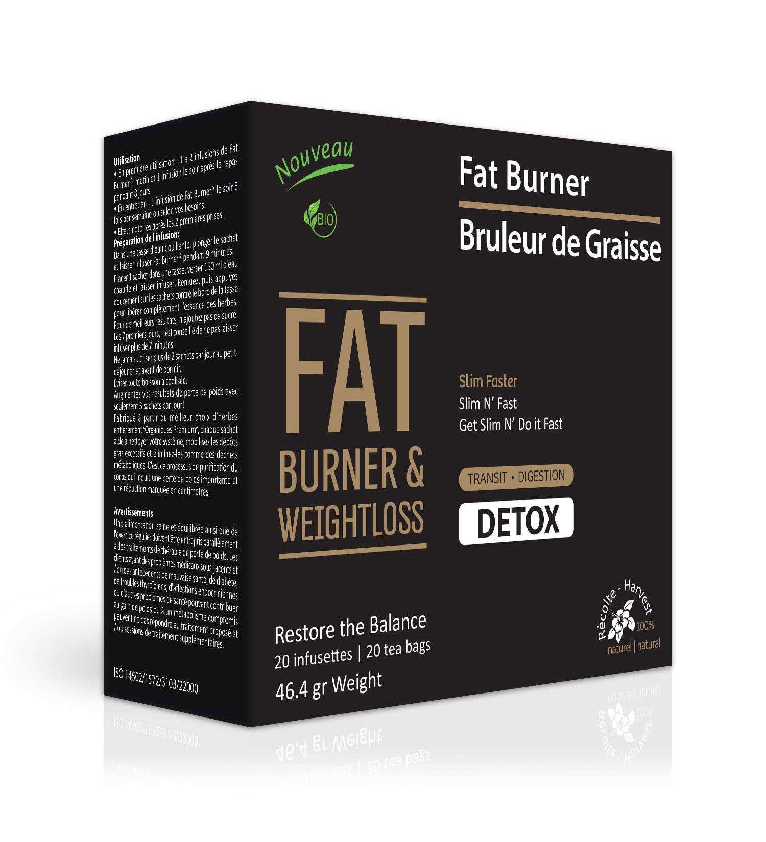 NEW ORGANIC Detox Tea 20 Tea Bags for Weight Loss 100% Natural Ingredients Vegan and Organic Ingredients Night Brew Fat Burner - Buy Online on GoSupps.com