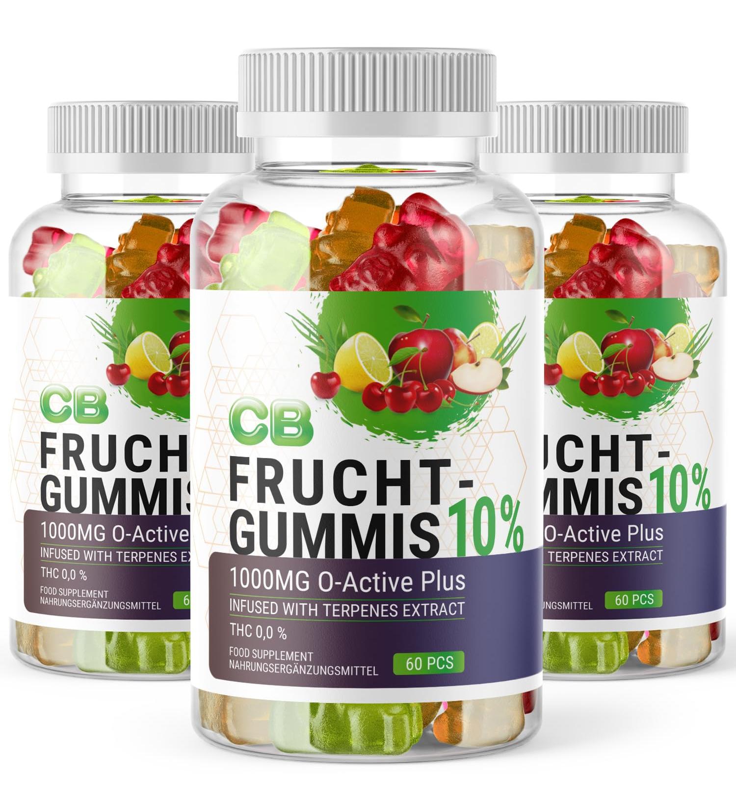 FRUIT GUMMIES | With plant substances for men and women | 60 fruit gums per can 3x 3 pieces